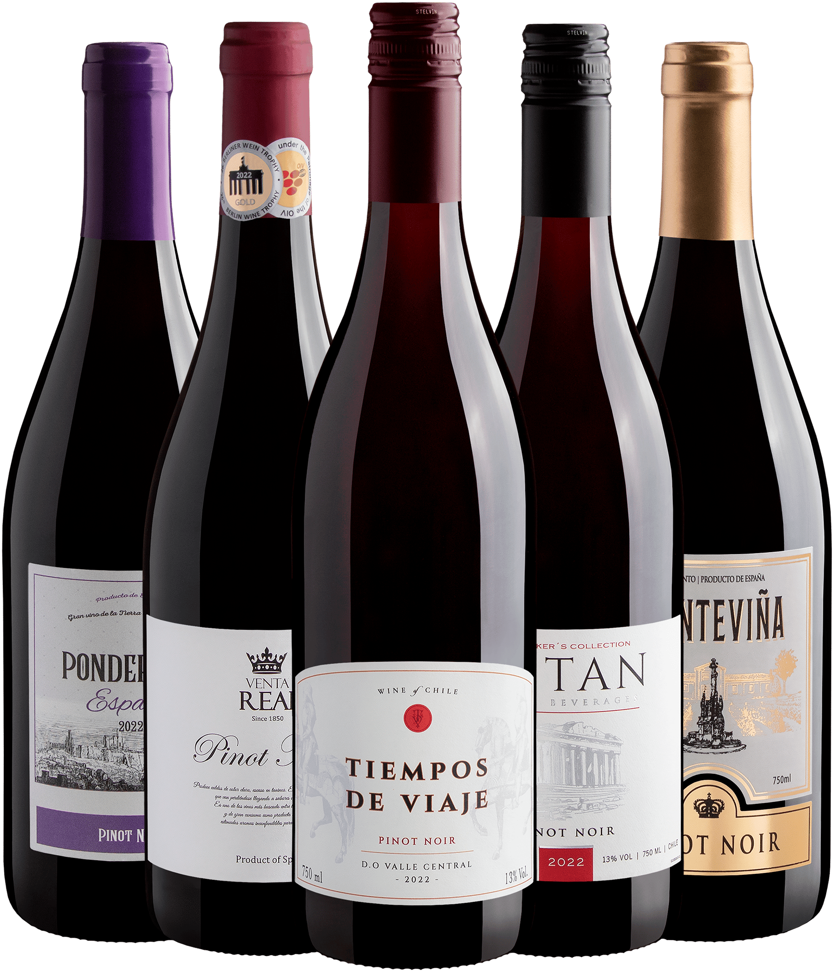 Kit 5 Pinots Noirs