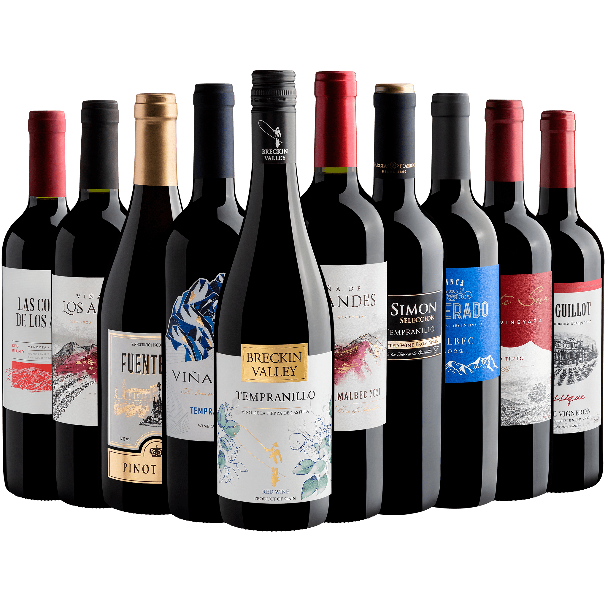Kit 10 Vinhos Tintos por R$27,90 cada garrafa + Frete Grátis*