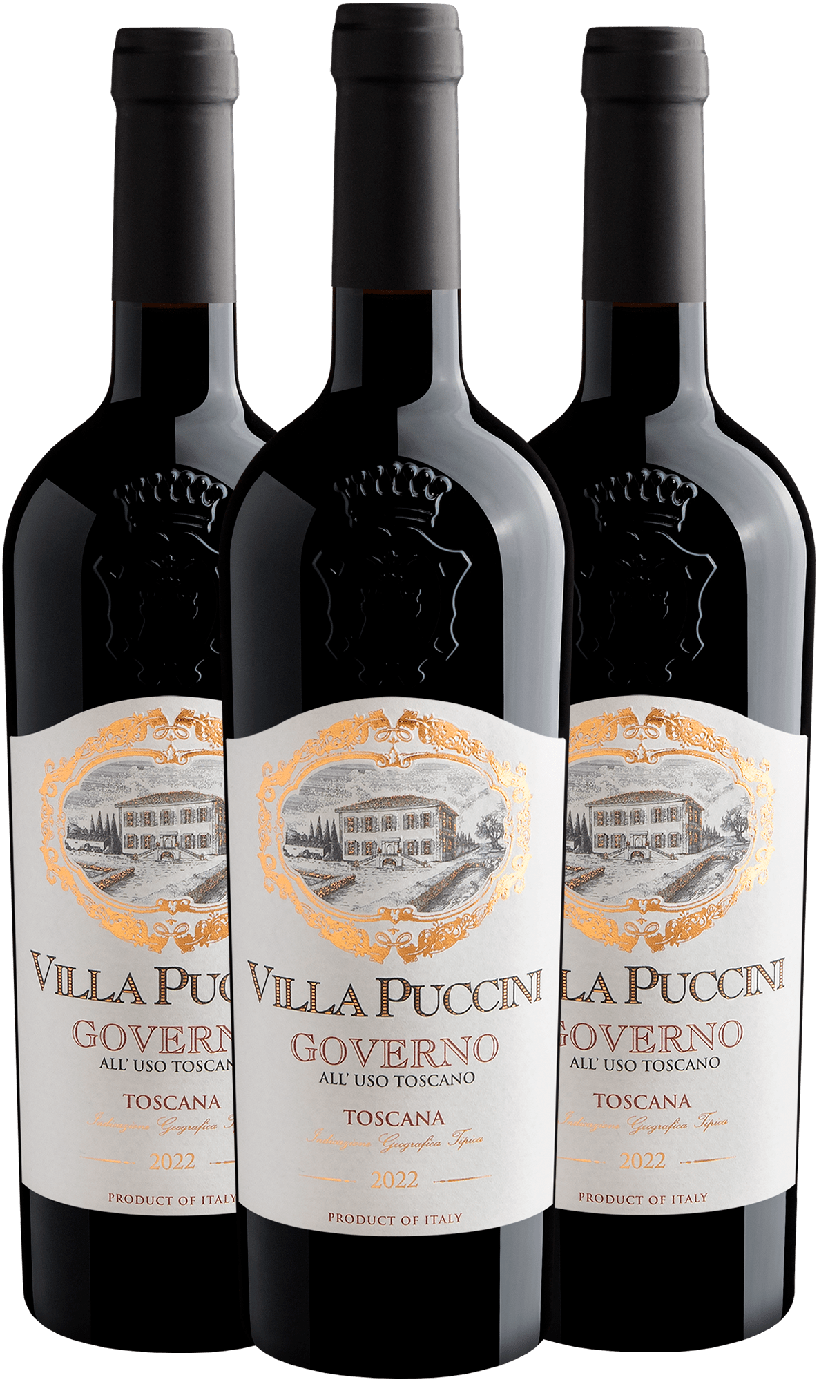 Kit 3 Villa Puccini Governo All'Uso Toscano Toscana IGT por R$64,90 cada garrafa