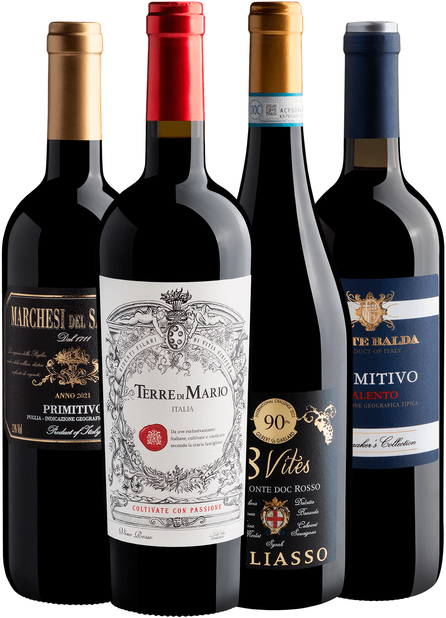 Kit 4 Vinhos Italianos 93+ Pontos