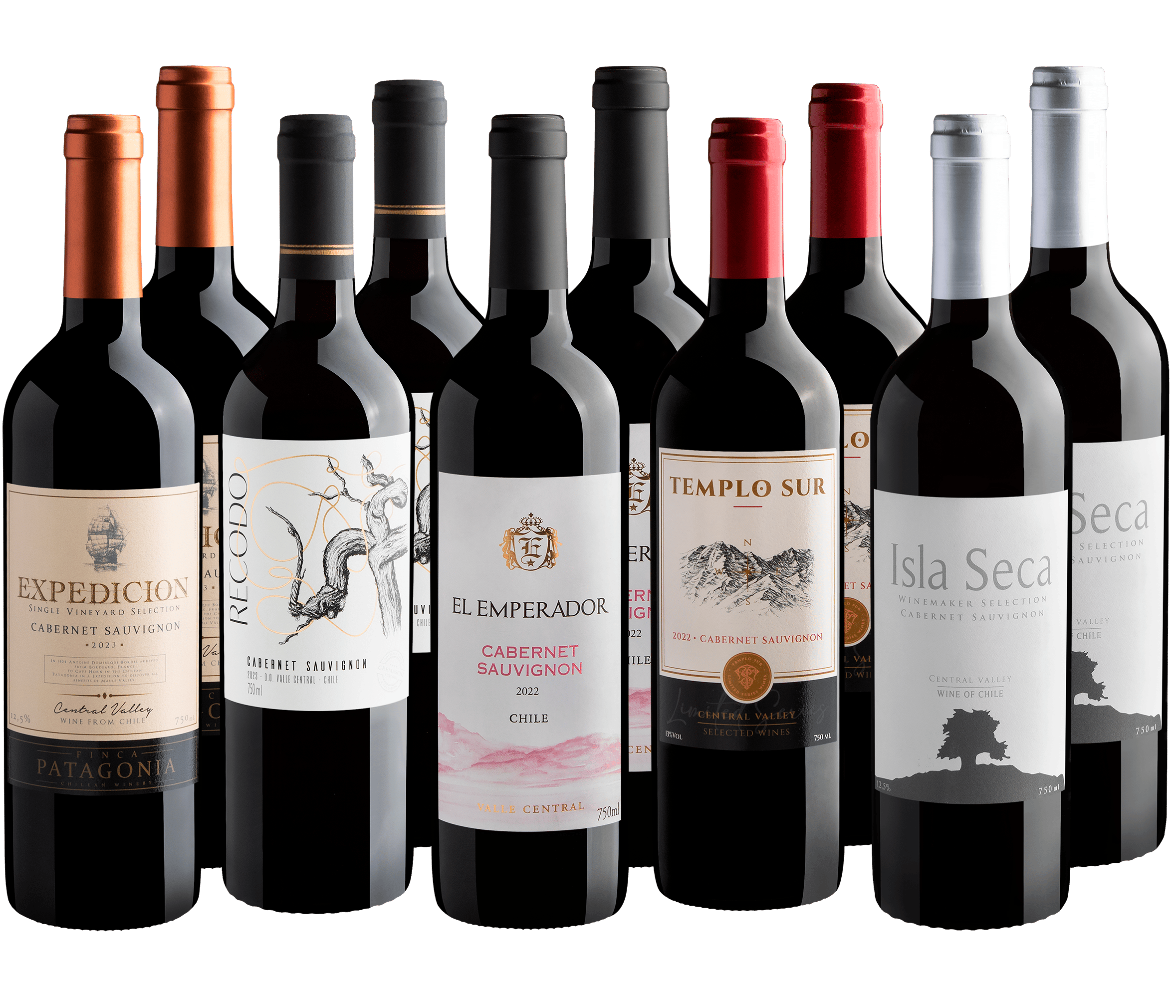 Kit Cabernets Sauvignons | 10 garrafas por R$28,90 cada