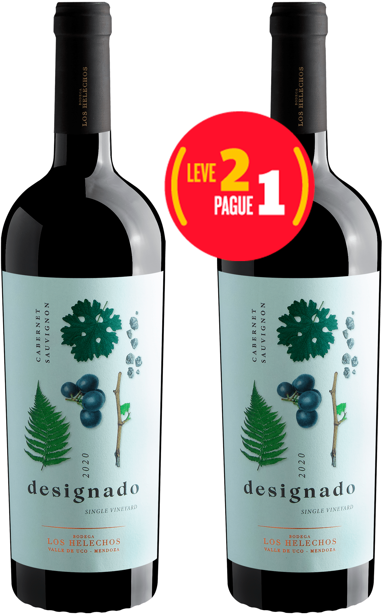 Kit Leve 2 Pague 1 Designado Cabernet Sauvignon 