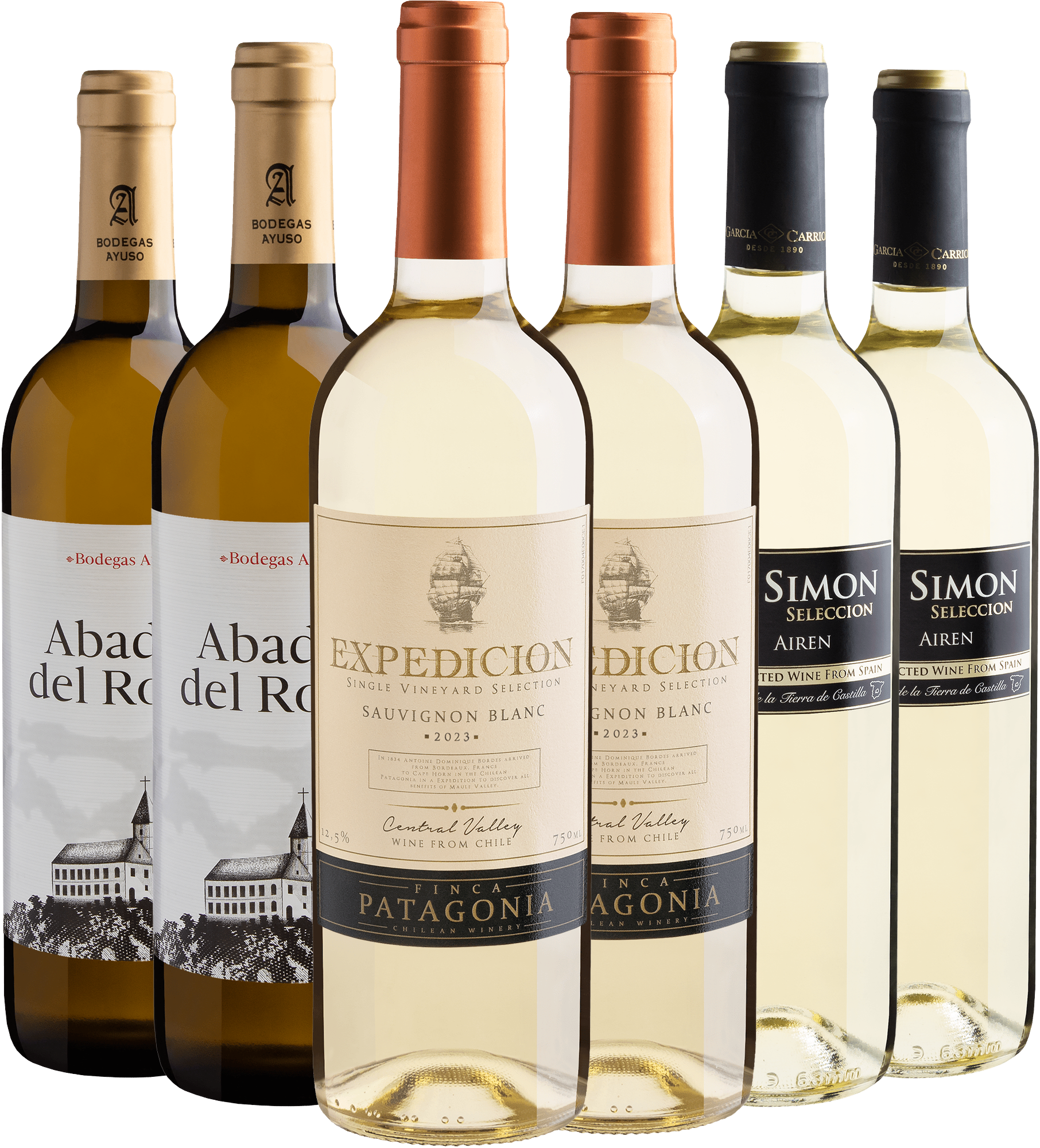 Kit 6 Vinhos Brancos por R$28,90 cada garrafa