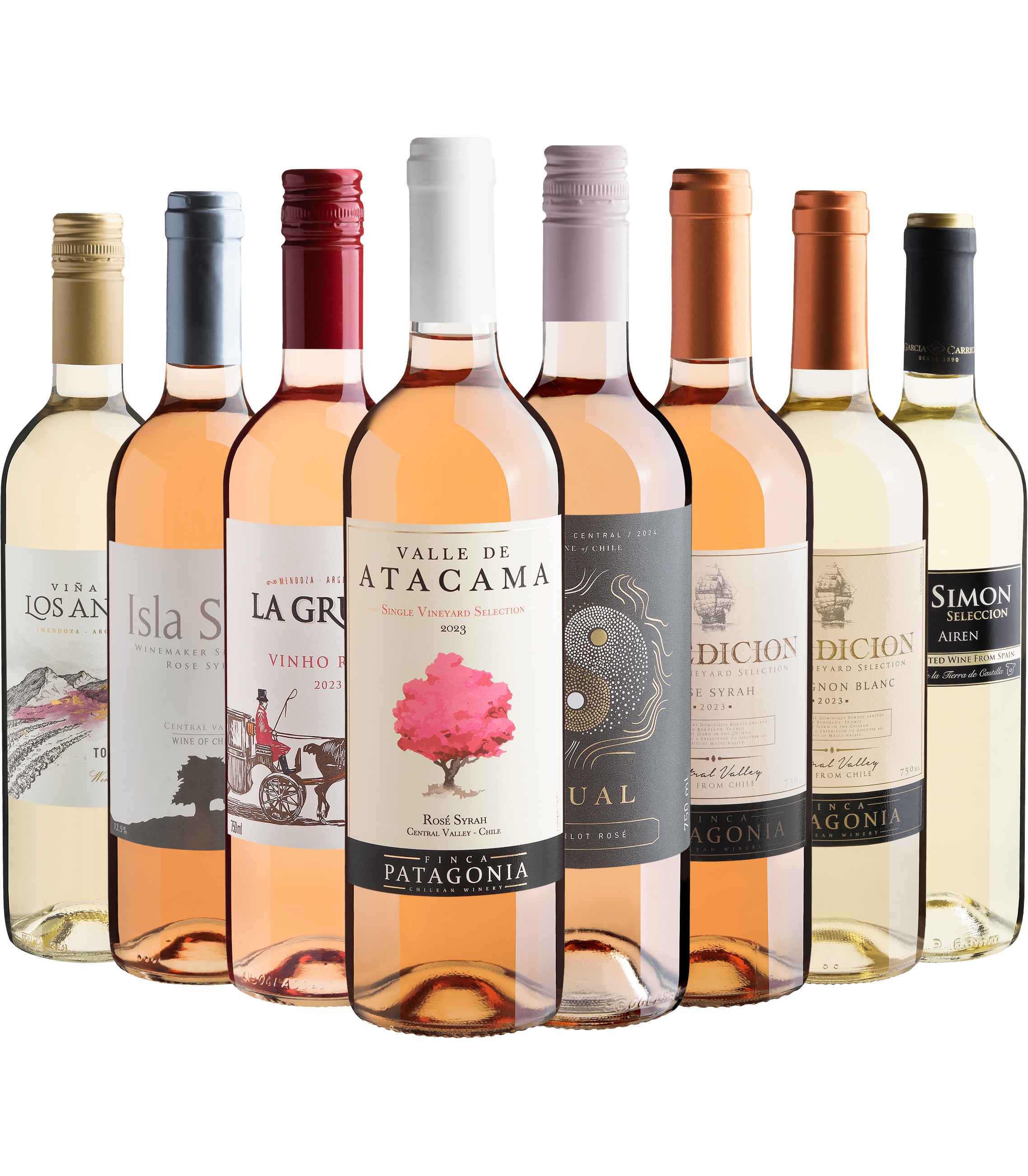 Kit 8 Vinhos Refrescantes por R$29,90 cada garrafa