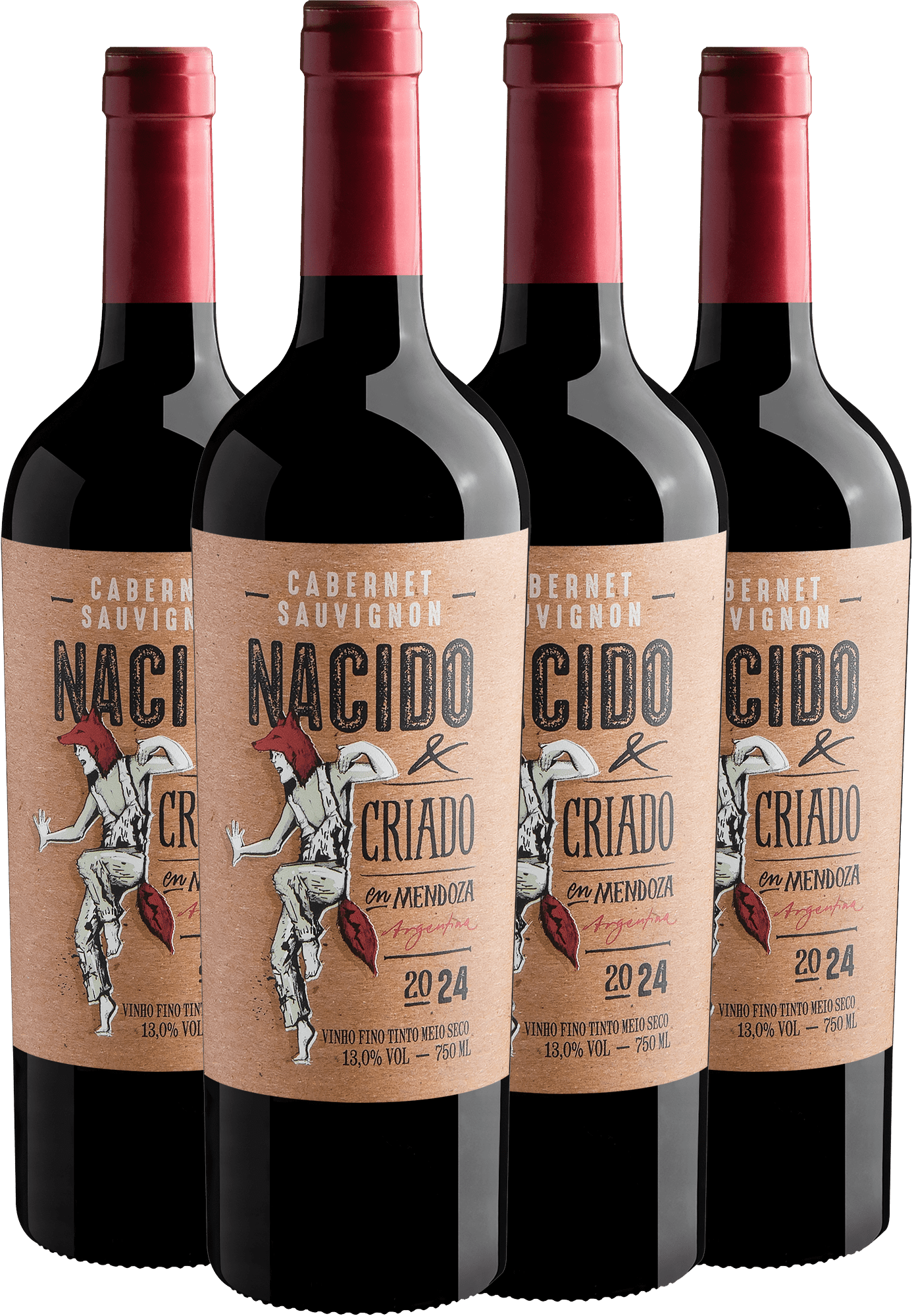 Kit 4 Nacido y Criado en Mendoza Cabernet Sauvignon 