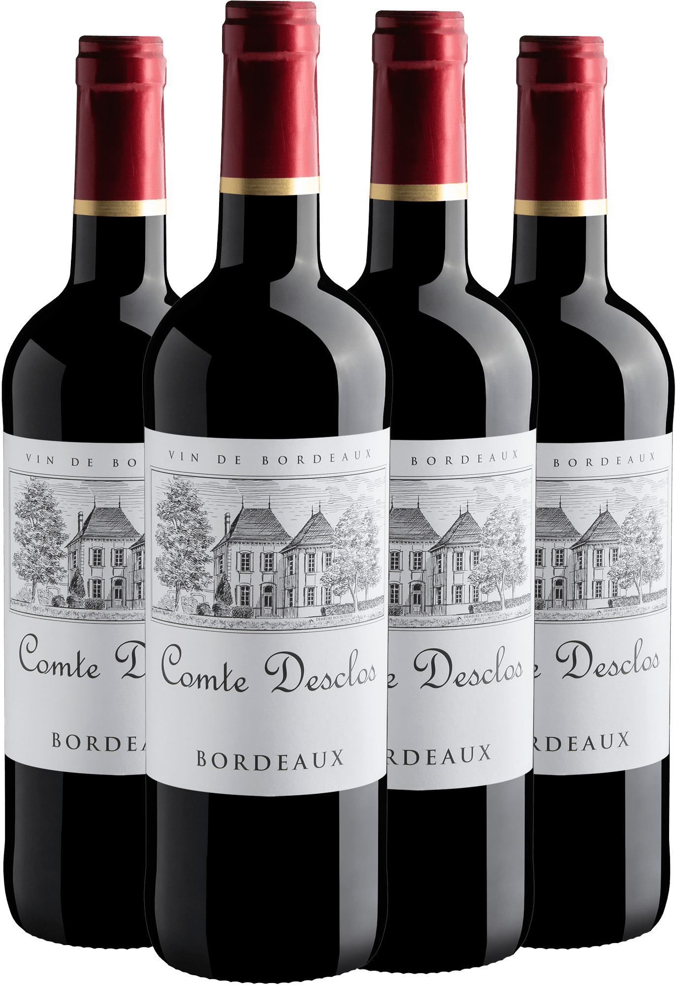 Kit 4 Comte Desclos Bordeaux AOP