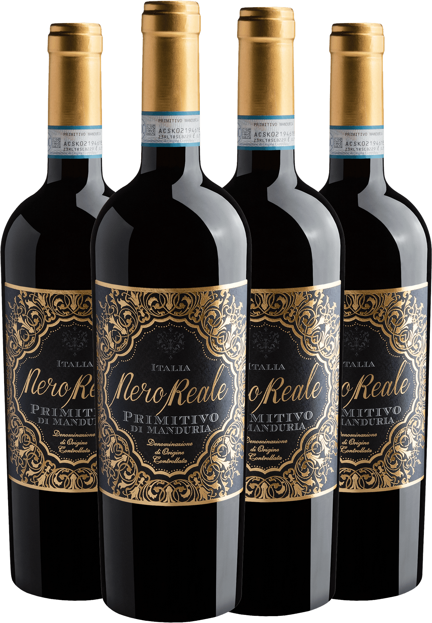 Kit 4 Nero Reale Primitivo di Manduria DOC
