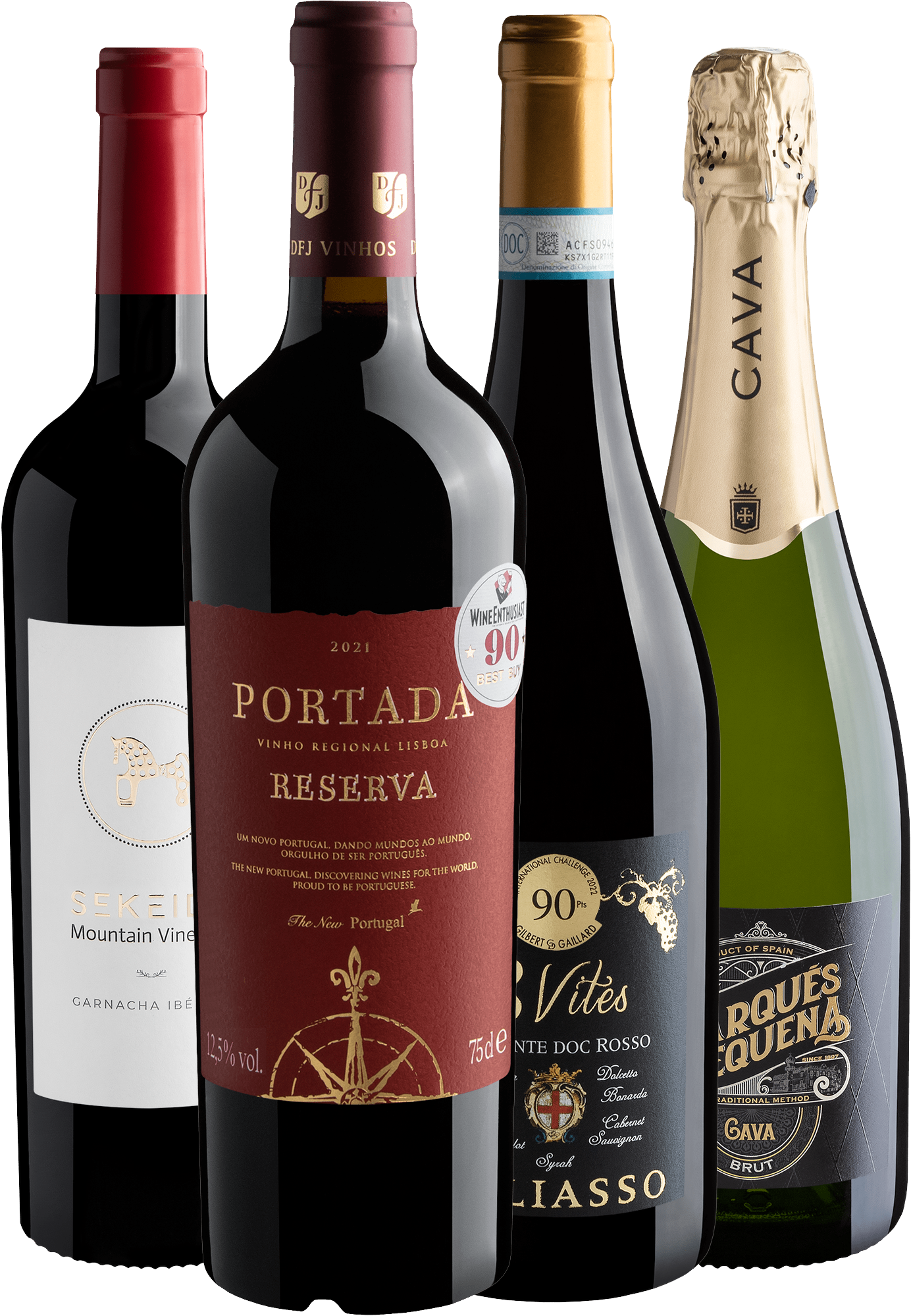 Kit Seleção Premiada | 4 Vinhos por R$64,90 cada