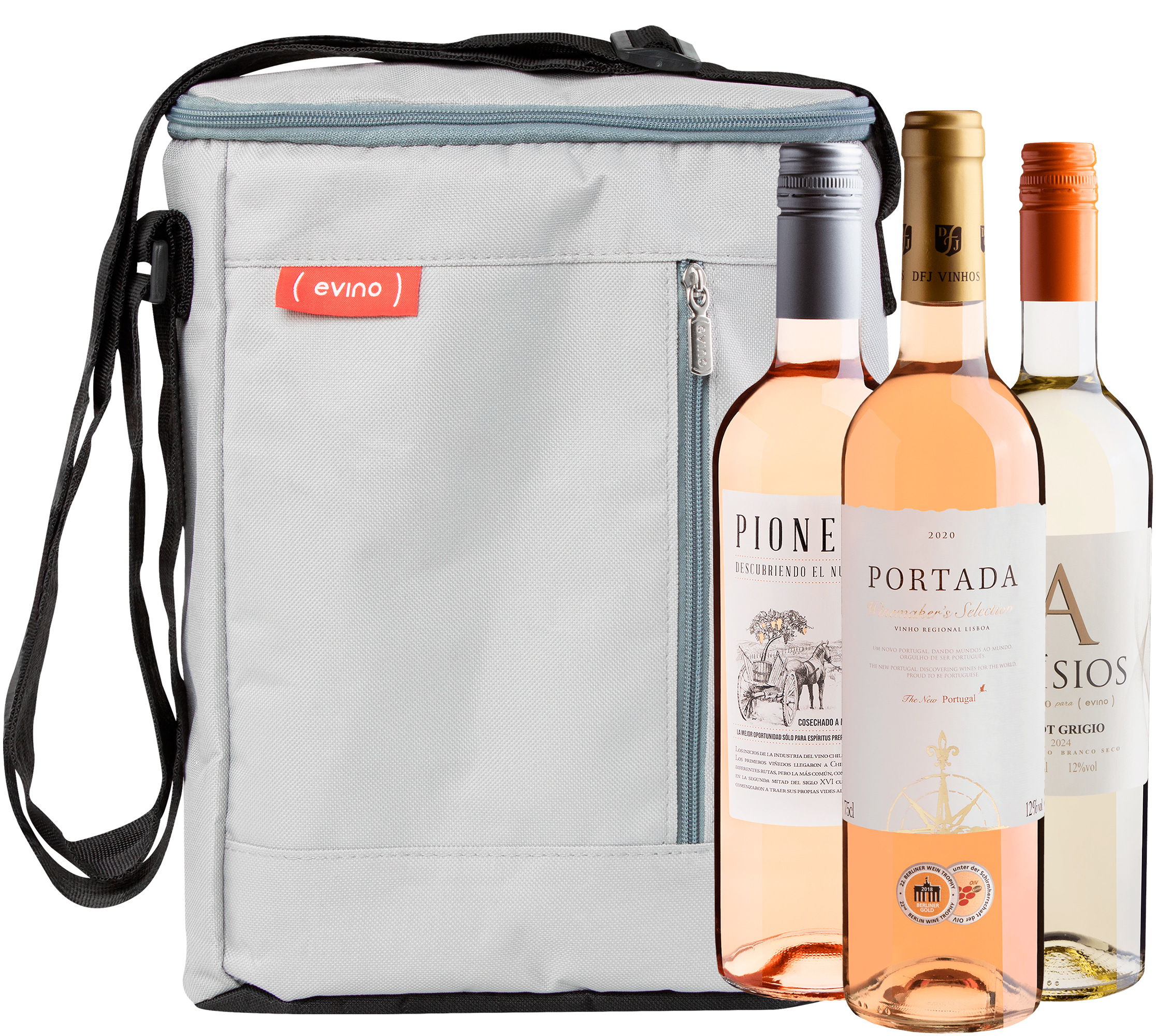 Kit 3 Vinhos Refrescantes + Bolsa Térmica