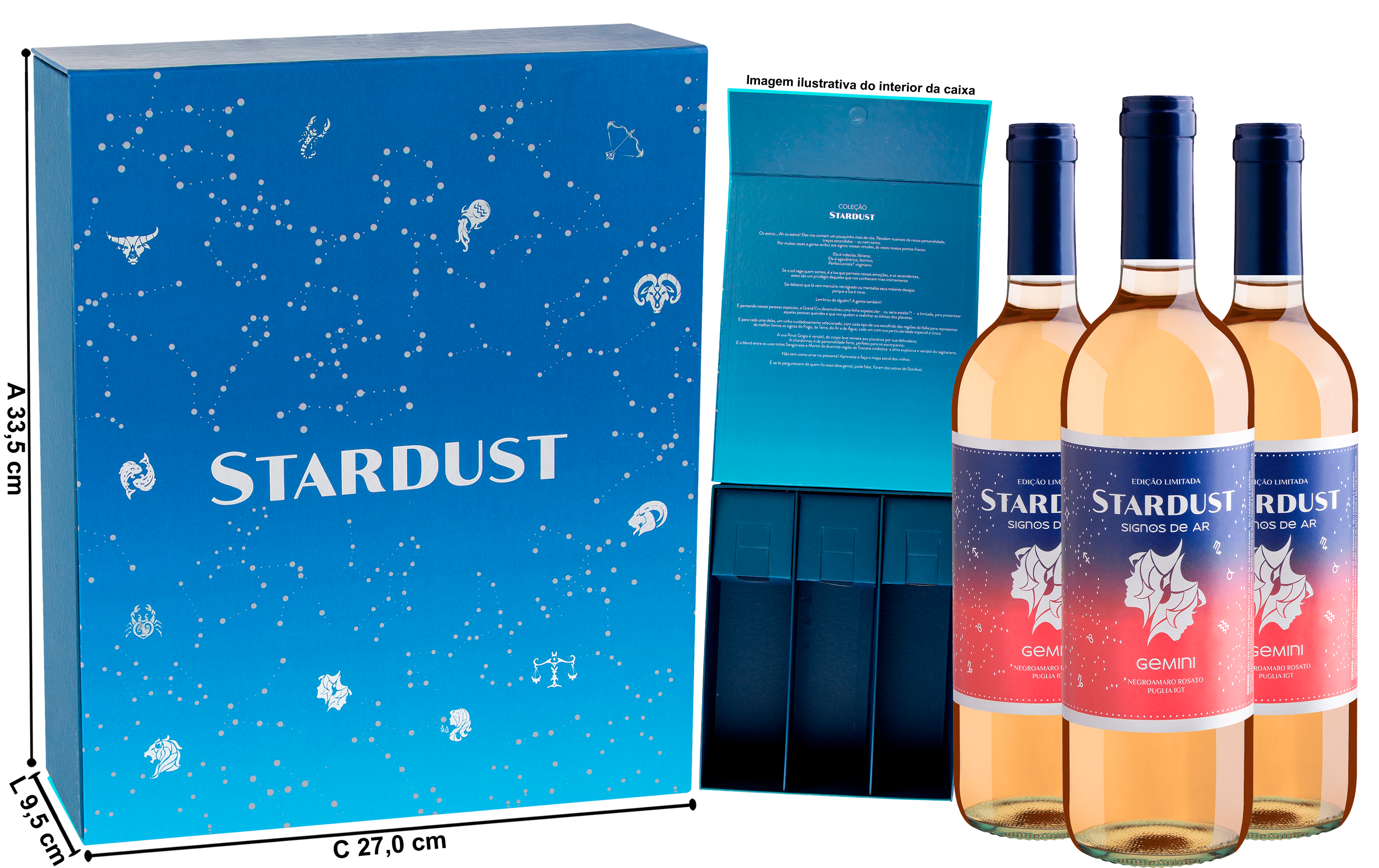 Kit 3 Stardust Gêmeos + Caixa Exclusiva