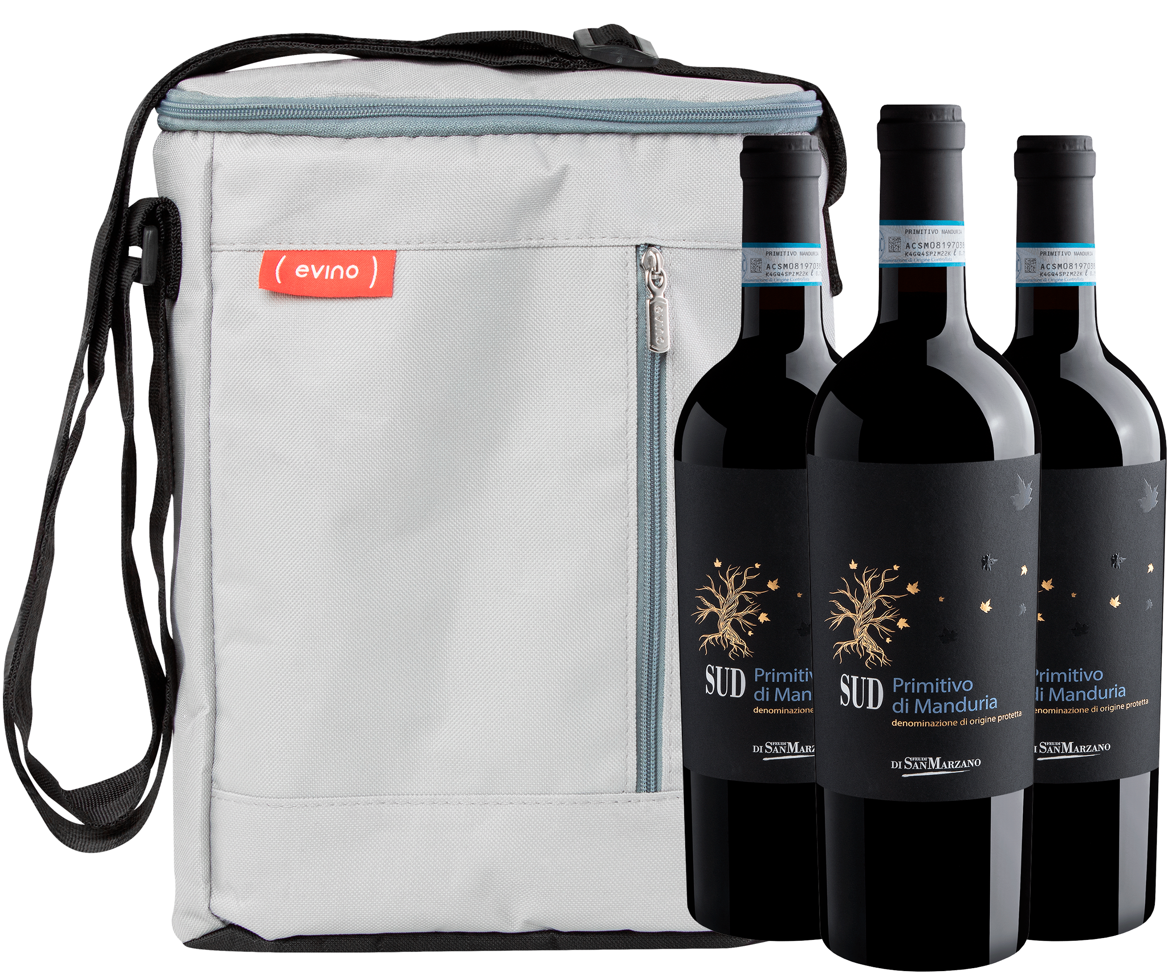 Kit 3 San Marzano Sud Primitivo di Manduria DOP por R$109,90 cada garrafa + Bolsa Térmica Grátis  