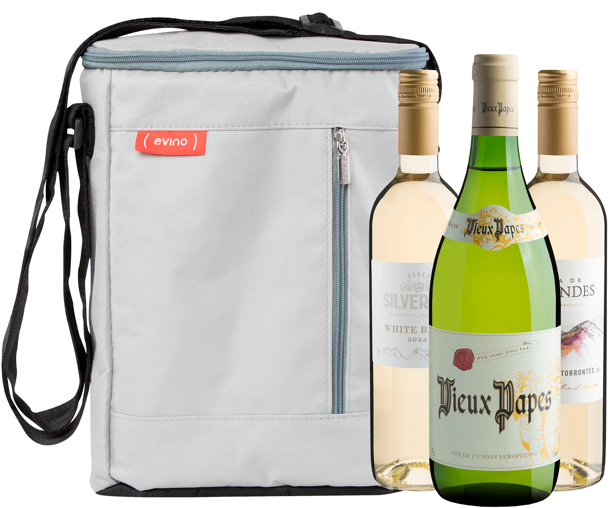 Kit 3 Vinhos Brancos + Bolsa Térmica 