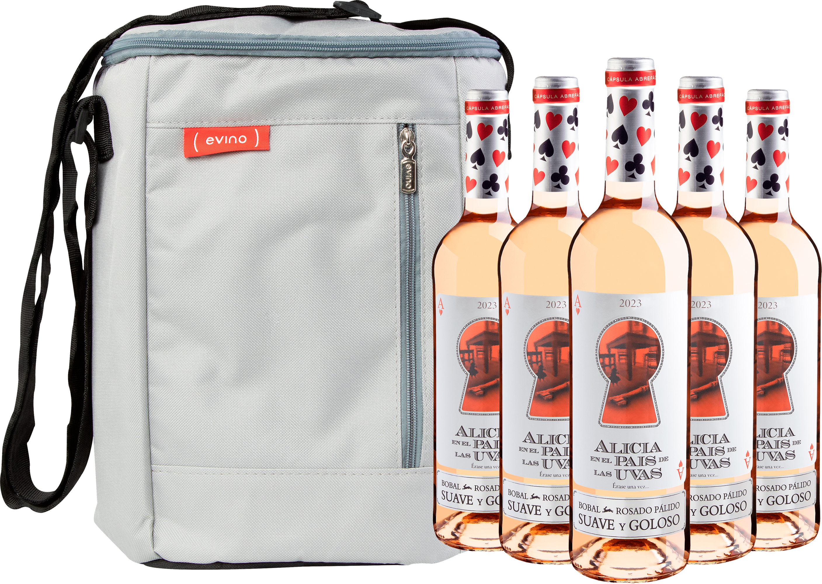 Kit 5 Alicia en el Pais de Las Uvas por R$44,90 cada garrafa + Bolsa Térmica Grátis