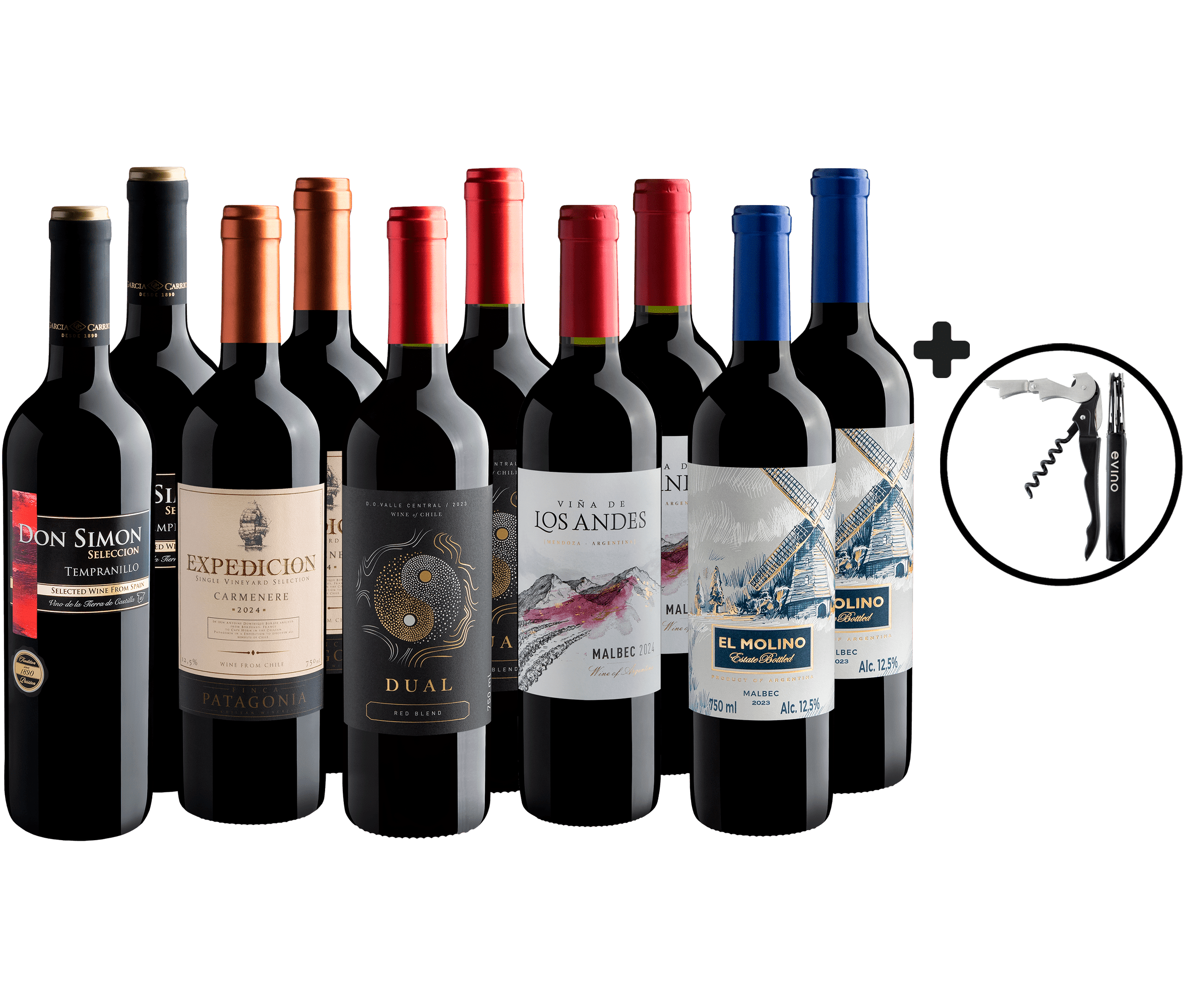 Kit Best Sellers | 10 garrafas por R$26,90 cada + Saca-Rolhas Grátis