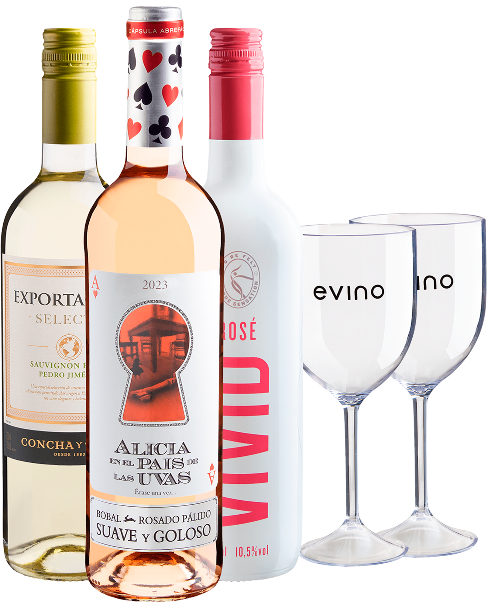 Kit 3 Vinhos por R$129,90 + 2 Taças Grátis