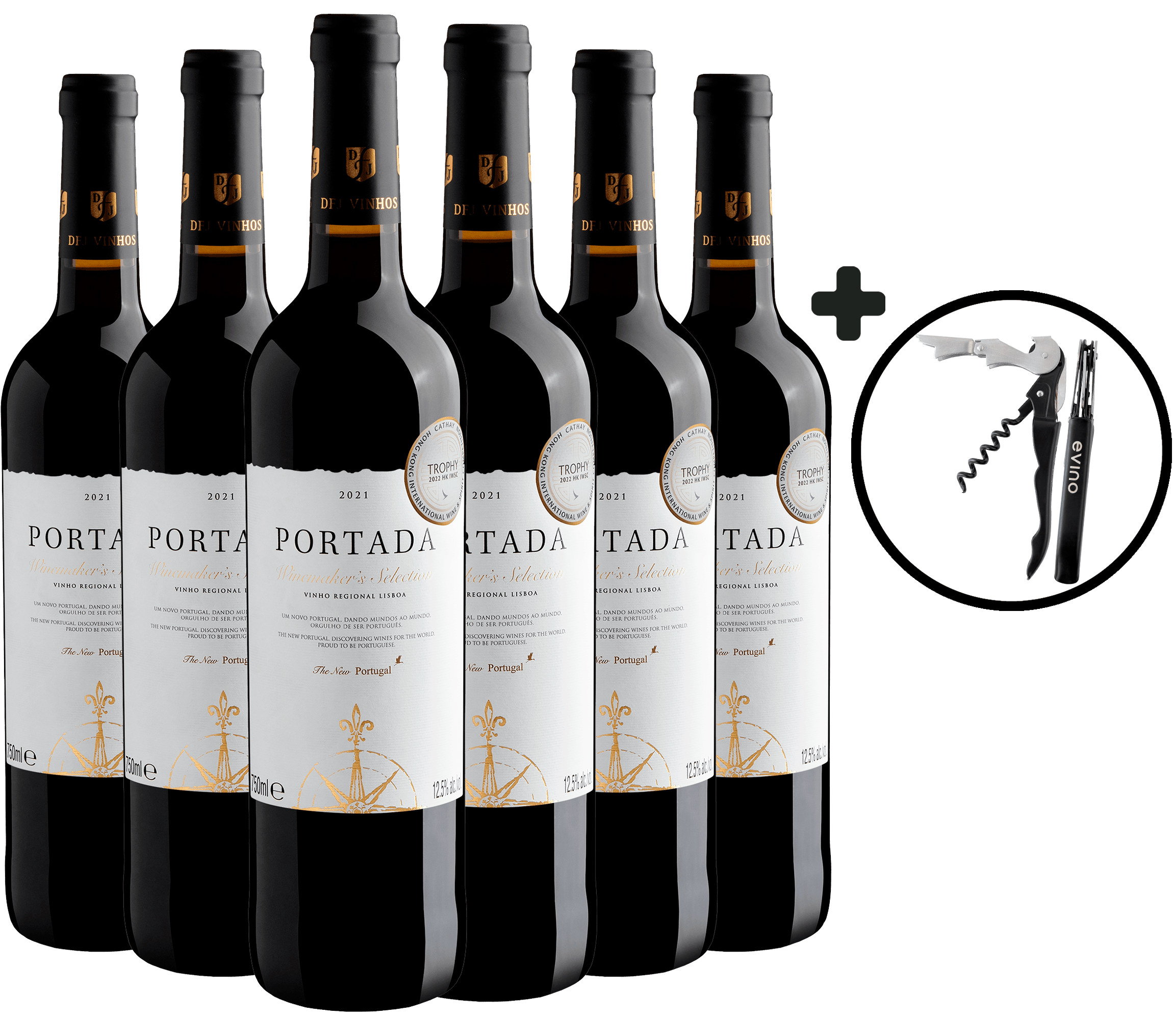 Kit 6 Portada Winemaker's Selection por R$44,90 cada garrafa + Saca-Rolhas Grátis 