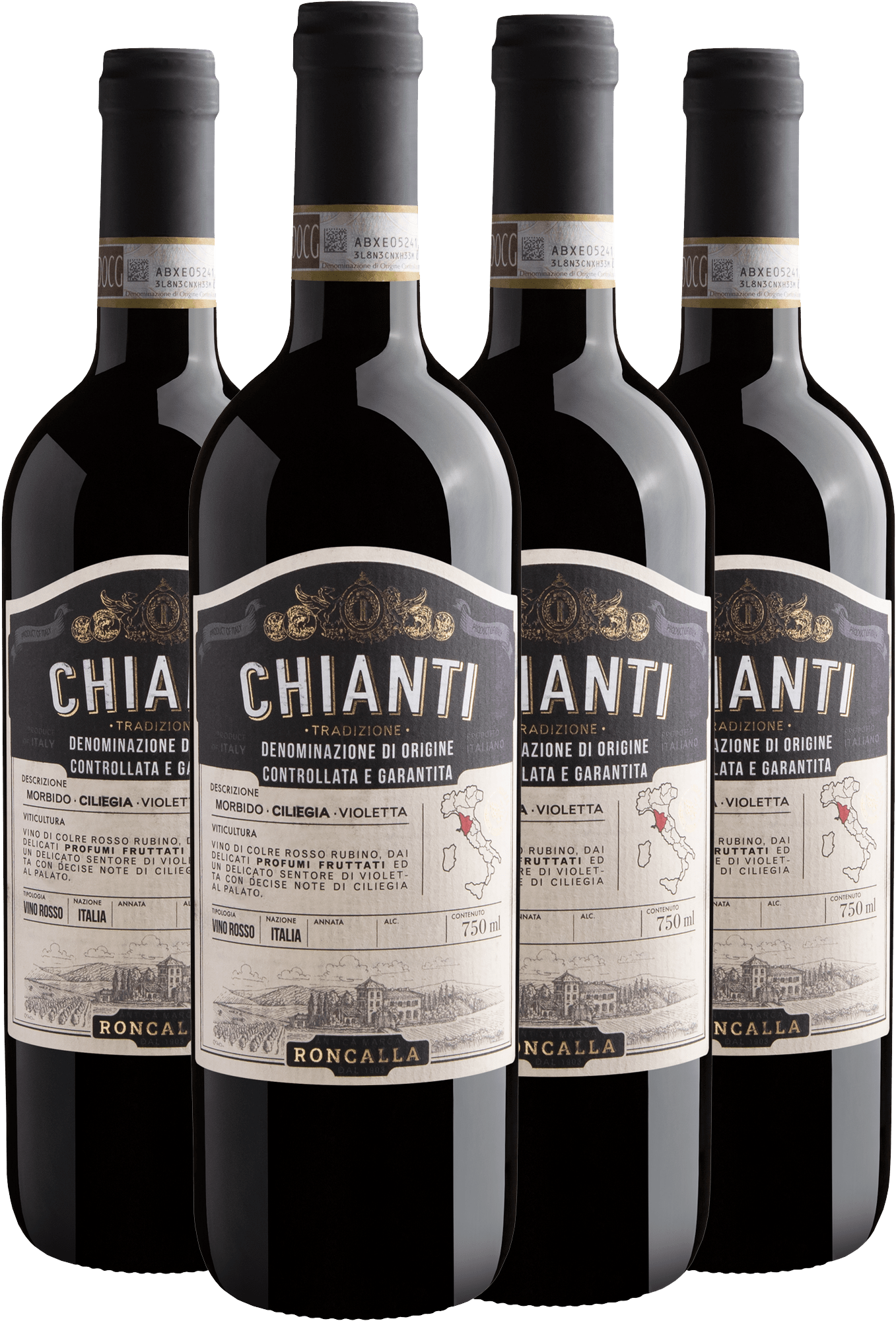Kit 4 Roncalla Tradizione Chianti DOCG