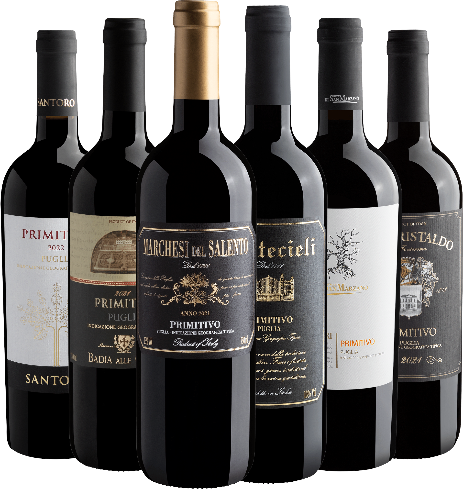 Kit 6 Primitivos di Puglia por R$54,90 cada garrafa 