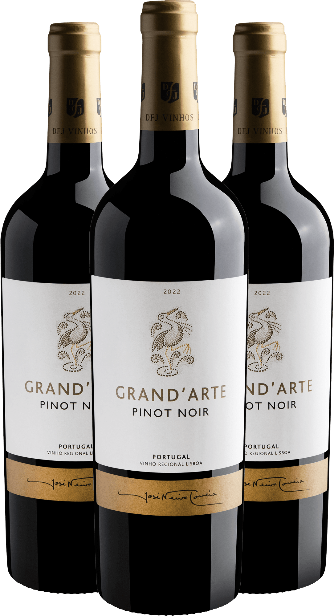 Kit 3 Grand'Arte Pinot Noir Vinho Regional Lisboa por R$ 63,92 cada garrafa com cupom