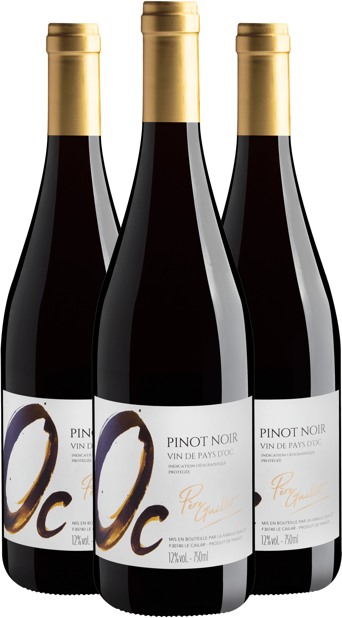 Kit 3 Père Guillot Pinot Noir Pays d'Oc IGP