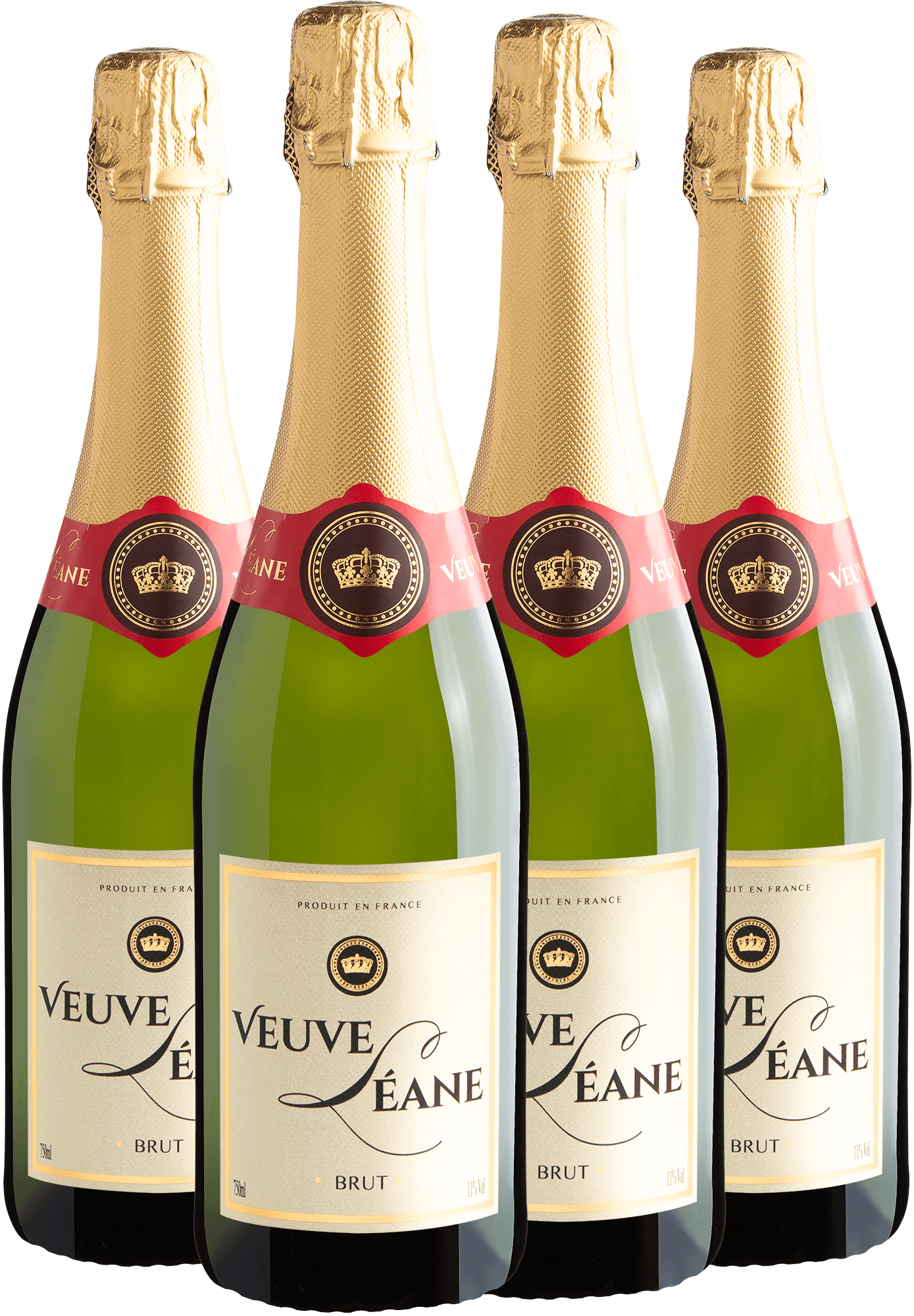 Kit 4 Veuve Léane Sparkling Brut 