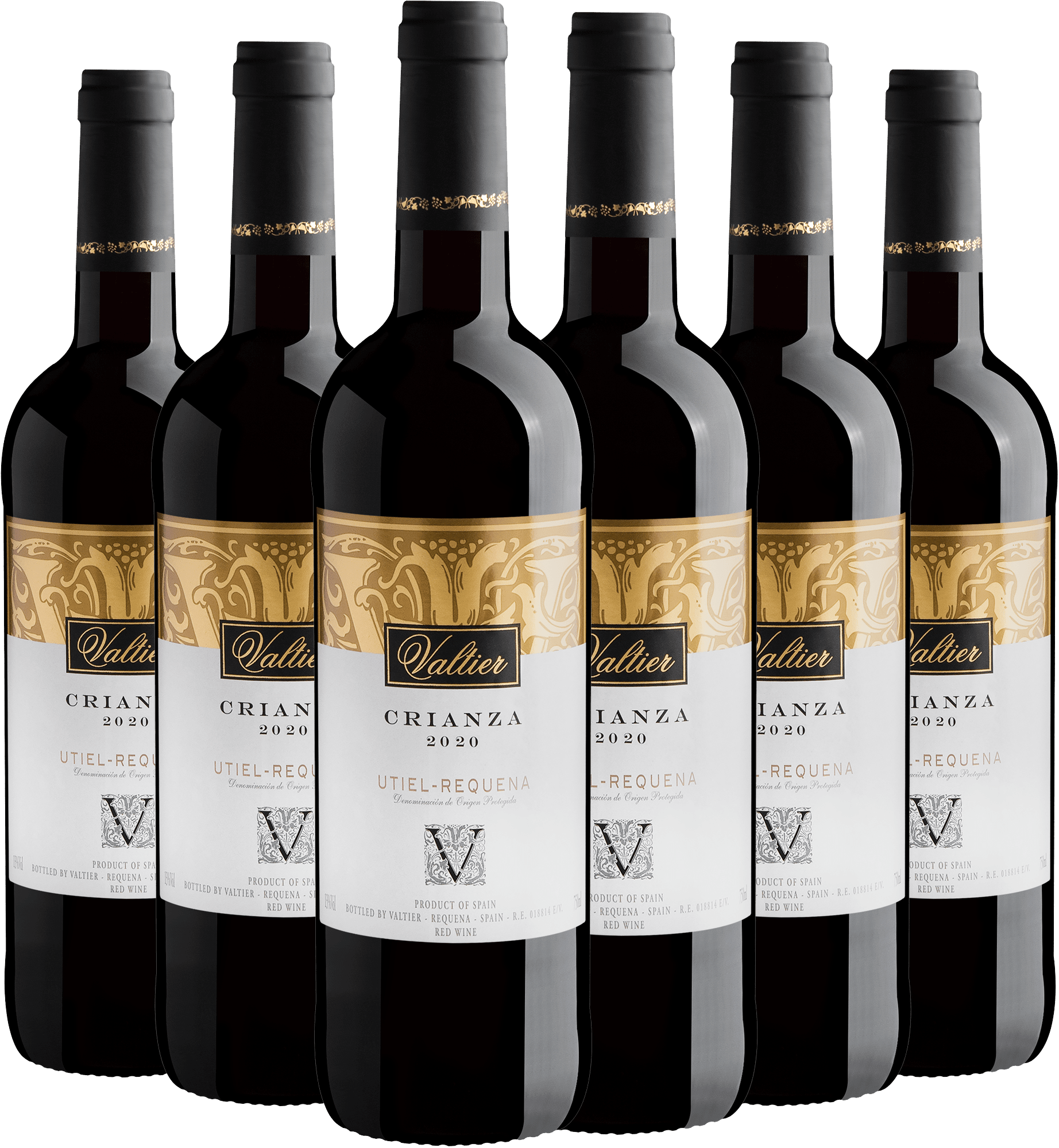 Kit 6 Valtier Crianza Utiel-Requena DOP por R$69,90 cada garrafa