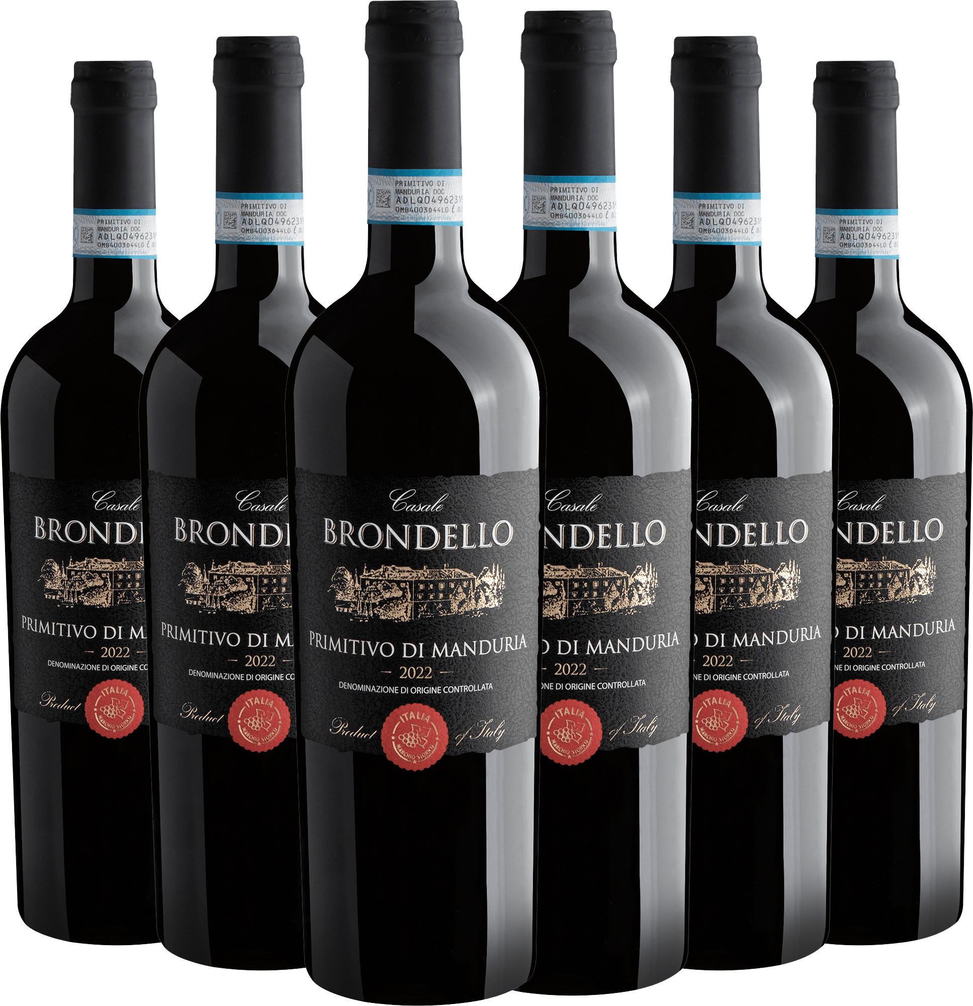 Kit 6 Casale Brondello Primitivo di Manduria DOC