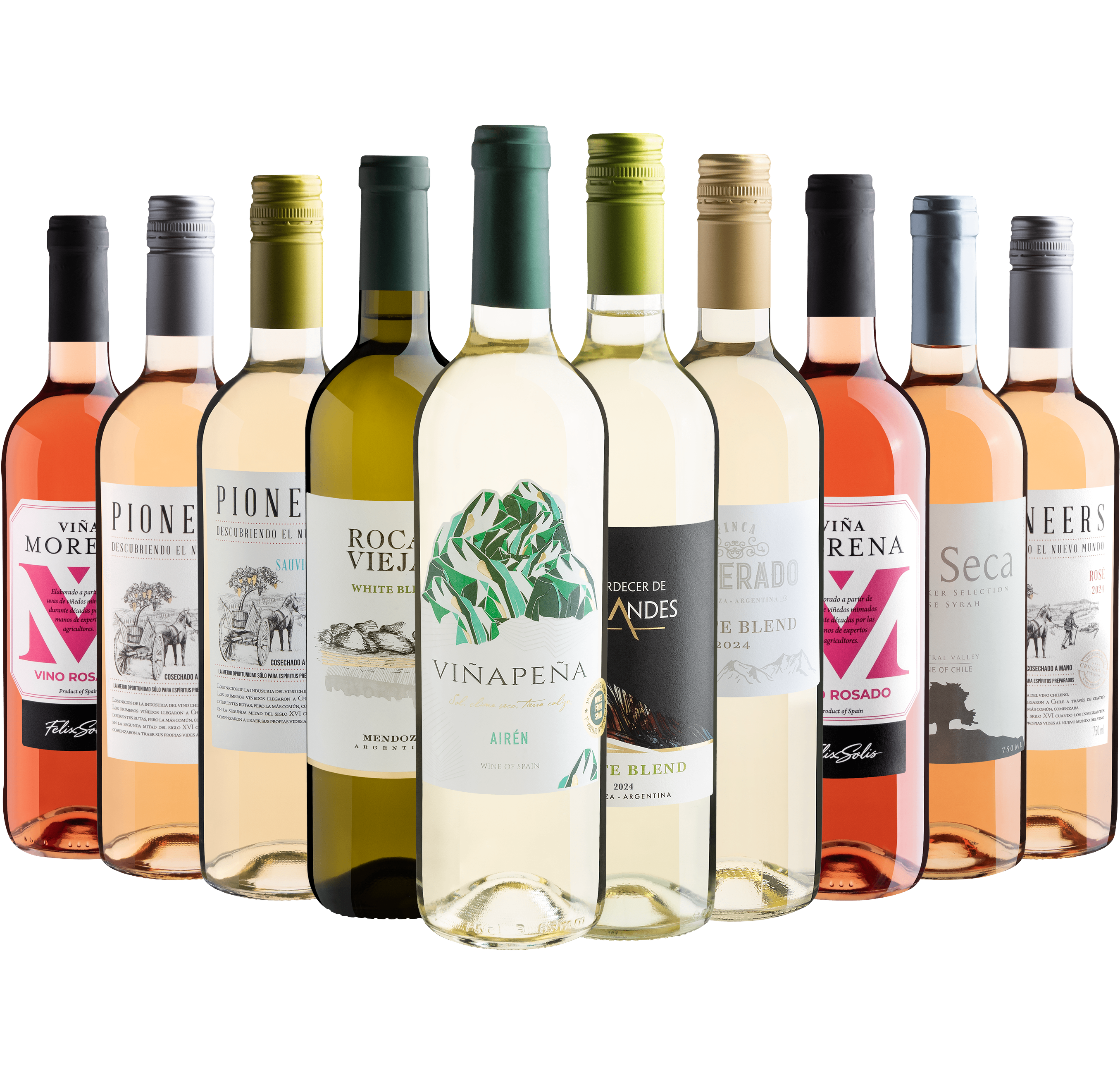 Kit 10 Vinhos Refrescantes por R$27,90 cada garrafa + Frete Grátis 