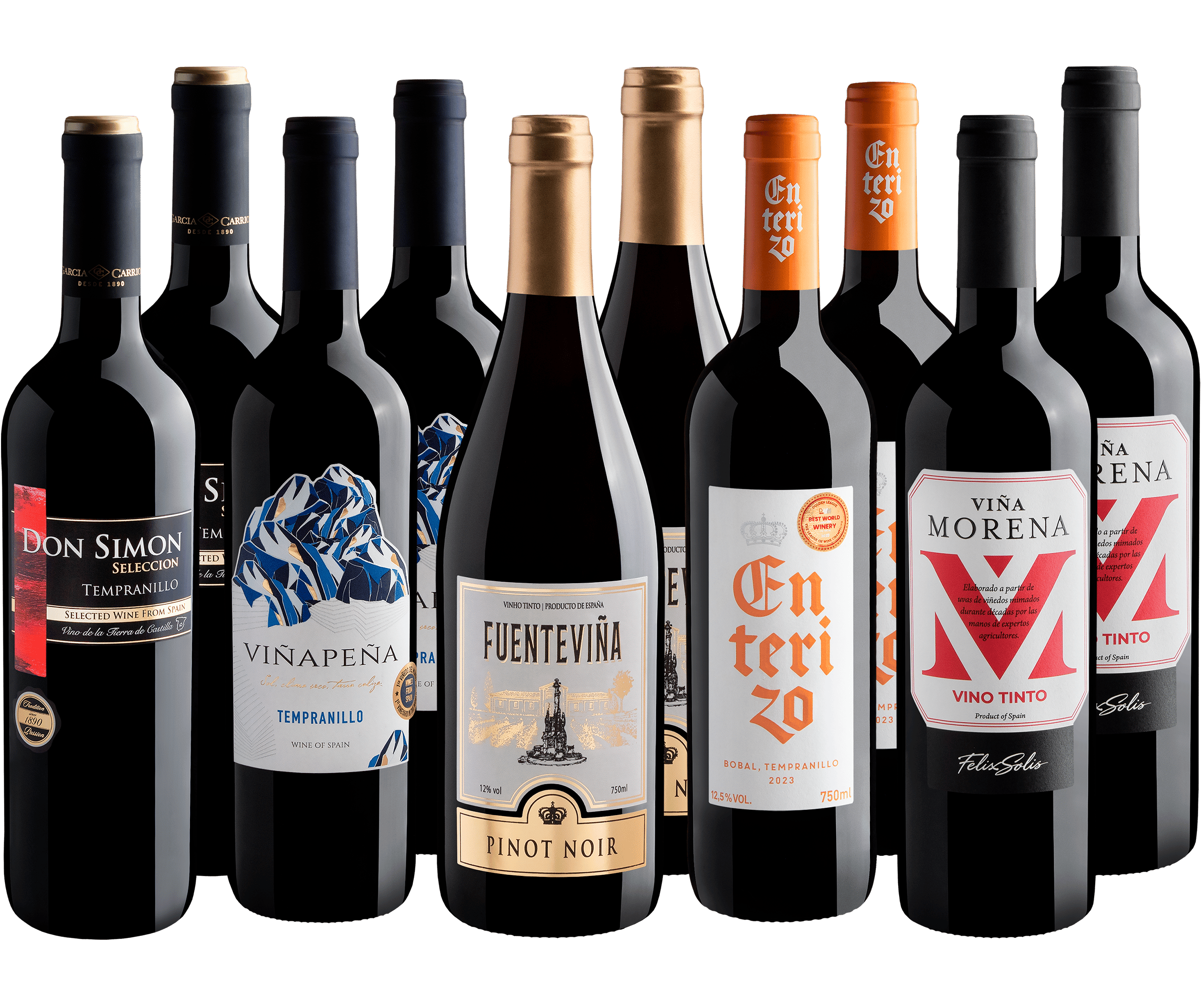Kit Vinhos Espanhóis em Dobro | 10 garrafas por R$26,90 cada 