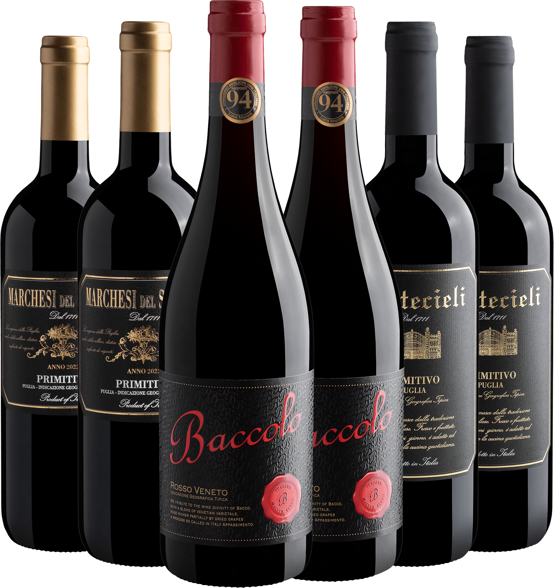 Kit Italianos Premiados | 6 garrafas por R$59,90 cada 
