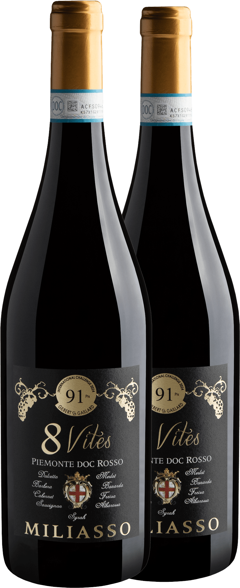 Kit 2 Miliasso 8 Vites Rosso Piemonte DOC