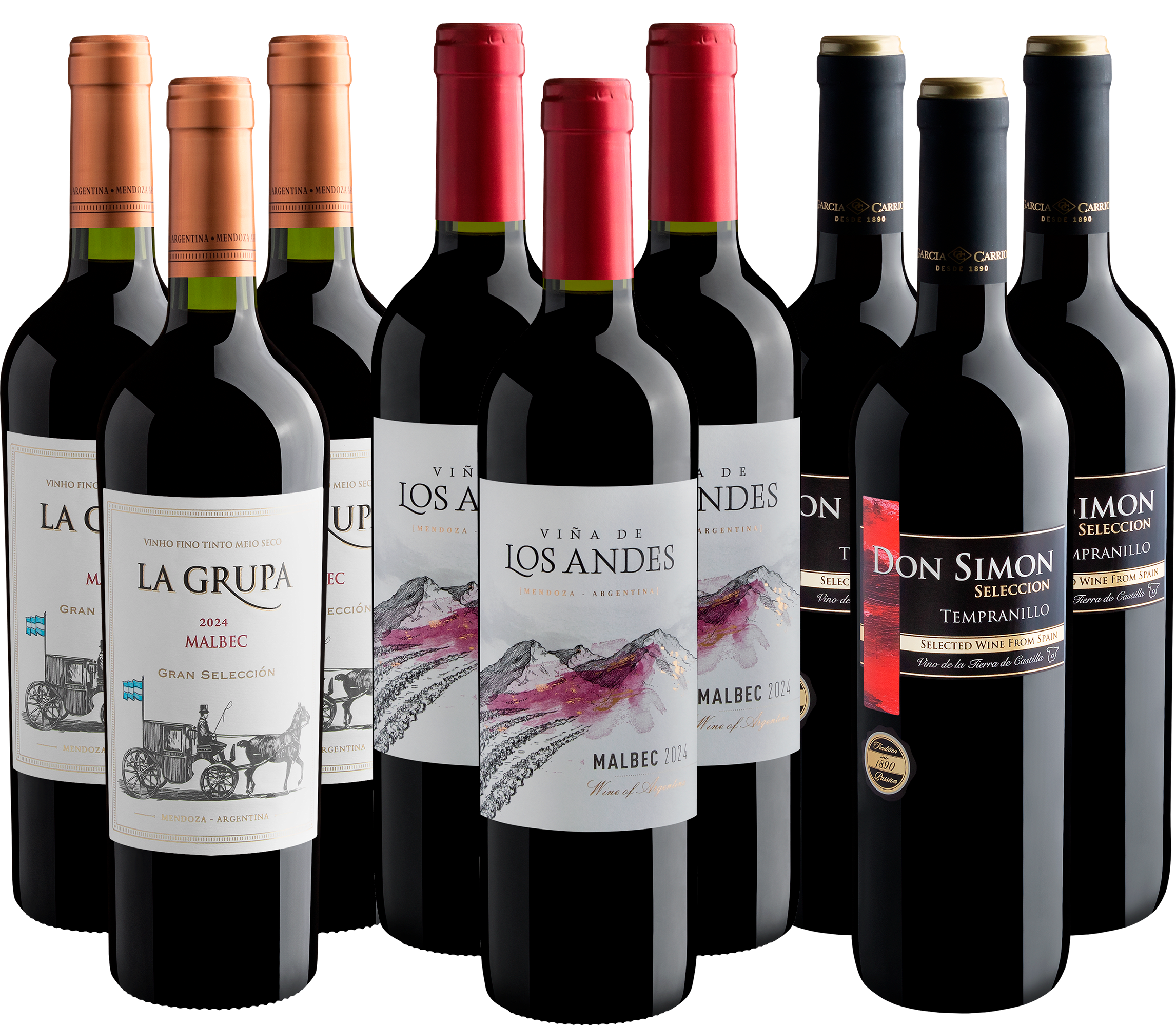 Kit Vinhos Tintos Best Sellers | 9 garrafas por R$27,90 cada
