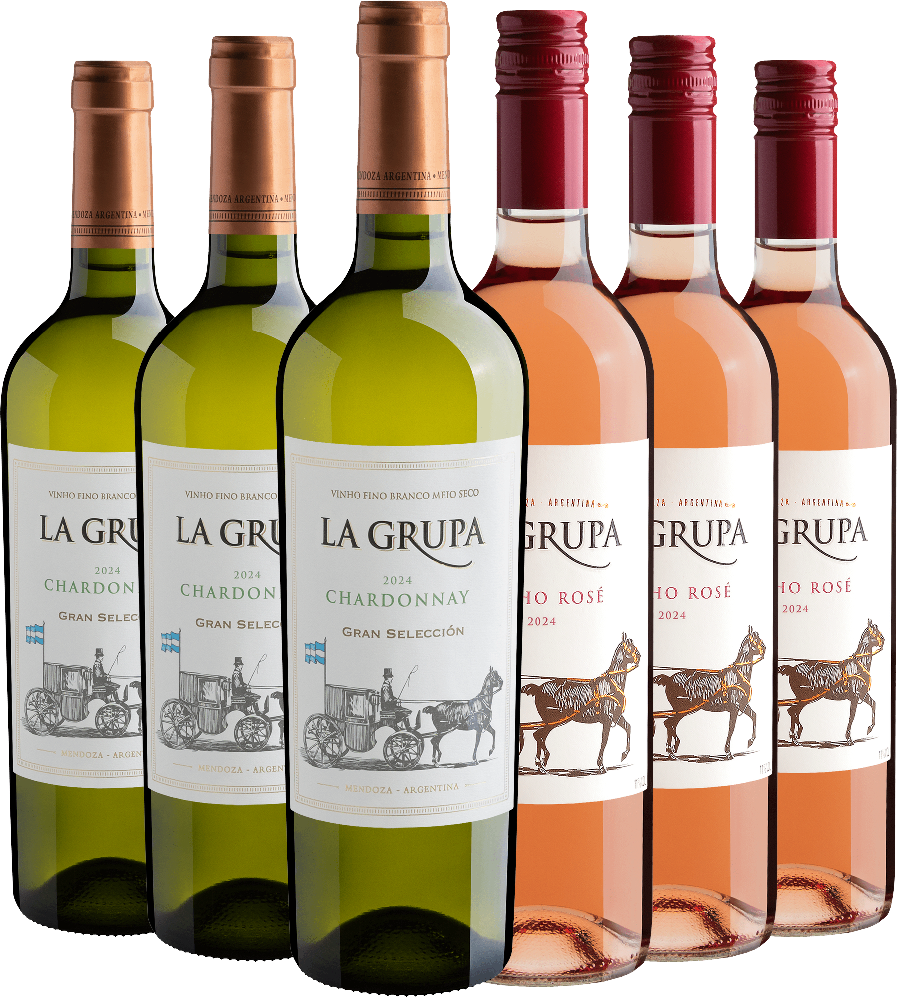 Kit Família La Grupa | 3 Gran Selección Chardonnay + 3 Rosé*