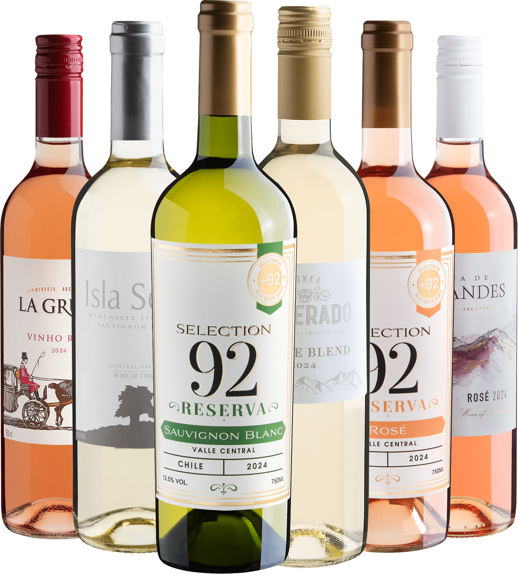 Kit 6 Vinhos Refrescantes por R$26,90 cada garrafa 