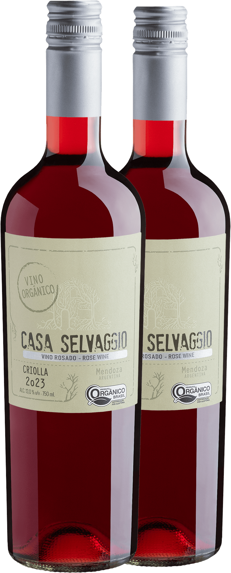 Kit 2 Casa Selvaggio Criolla Vino Orgânico por R$84,90 cada garrafa