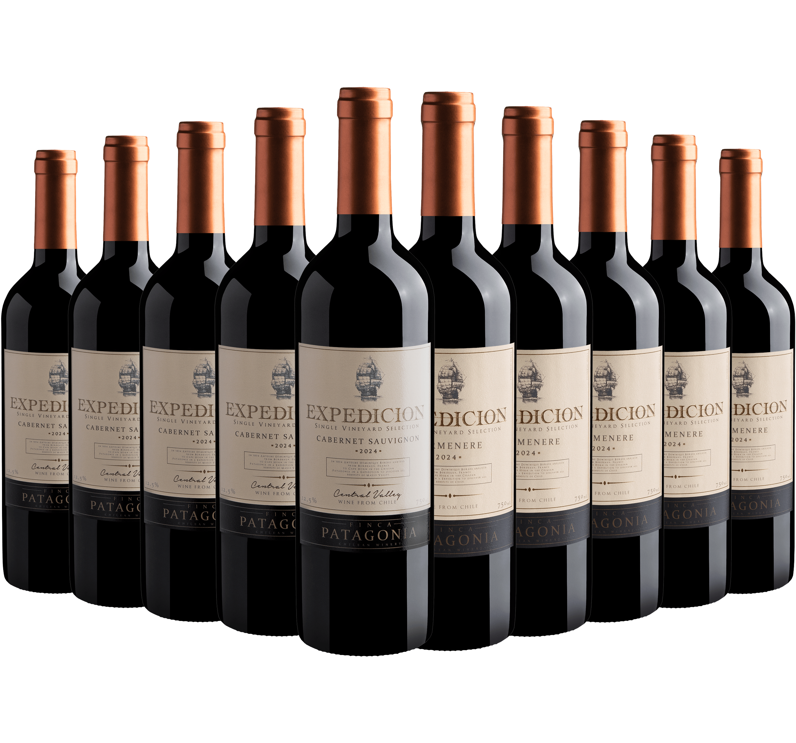Kit Finca Patagonia Expedicion: 5 Carménère + 5 Cabernet Sauvignon