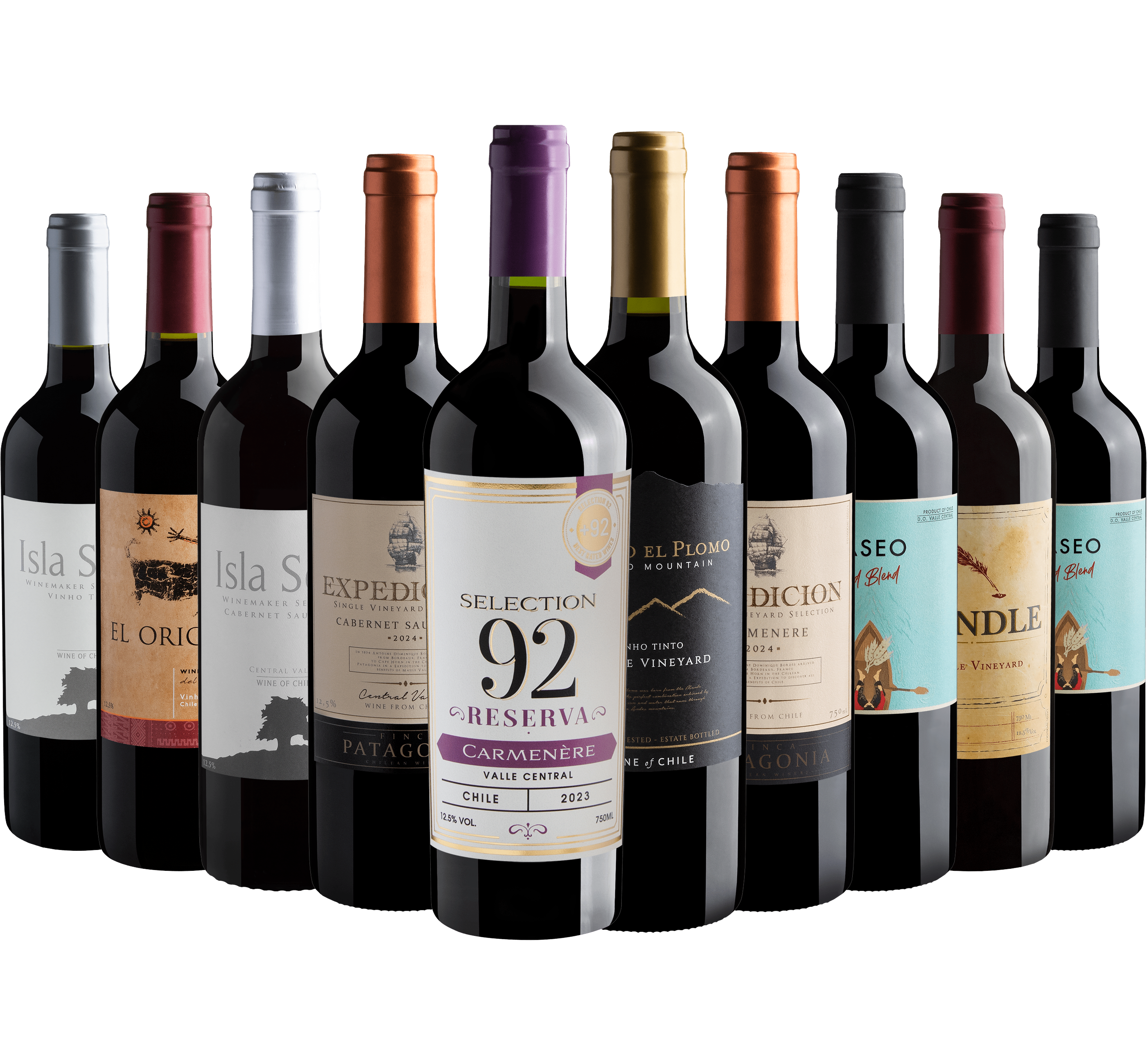 Kit 10 Vinhos Chilenos por R$26,90 cada