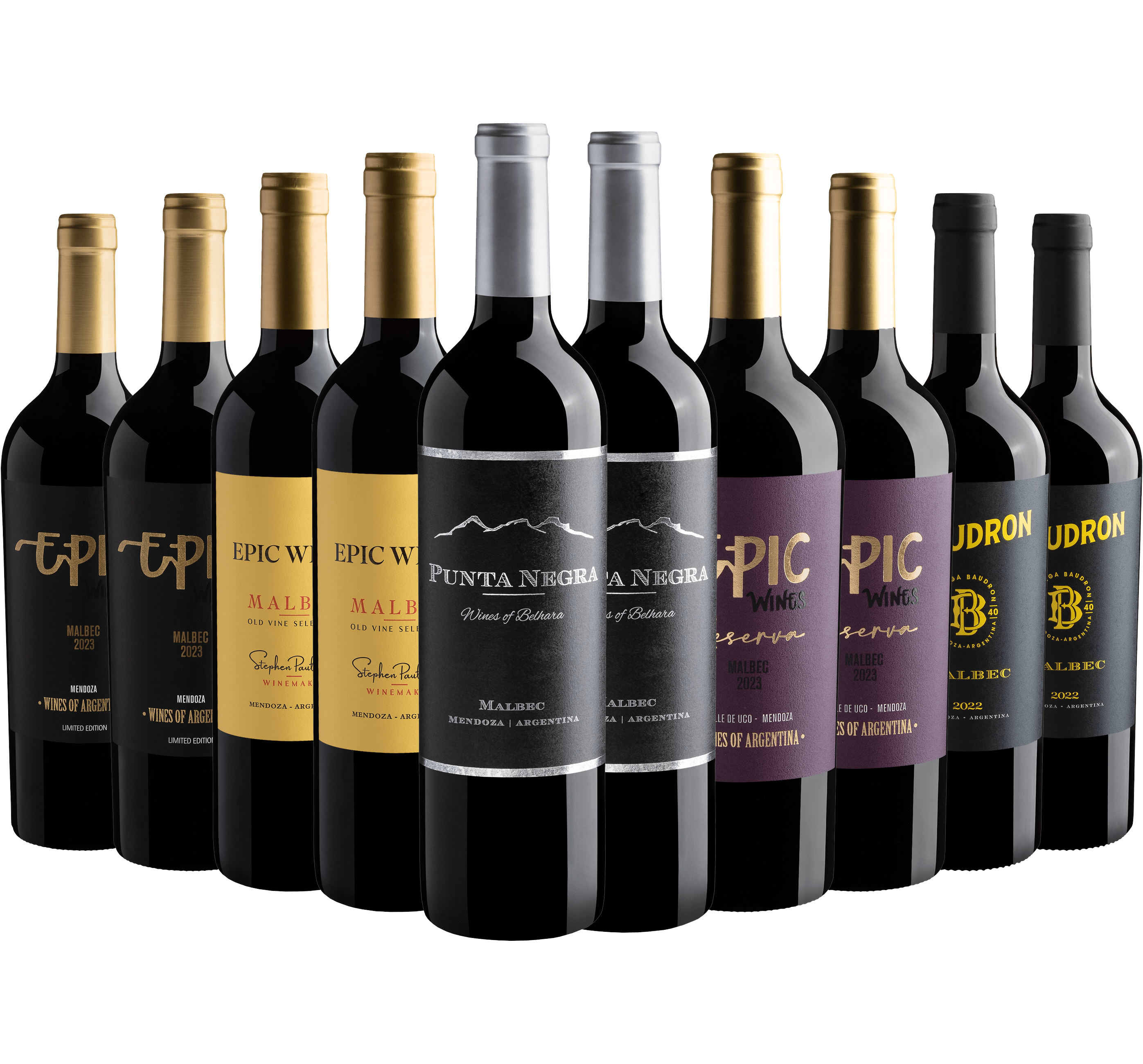 Kit 10 Malbecs Best Sellers por R$39,90 cada garrafa