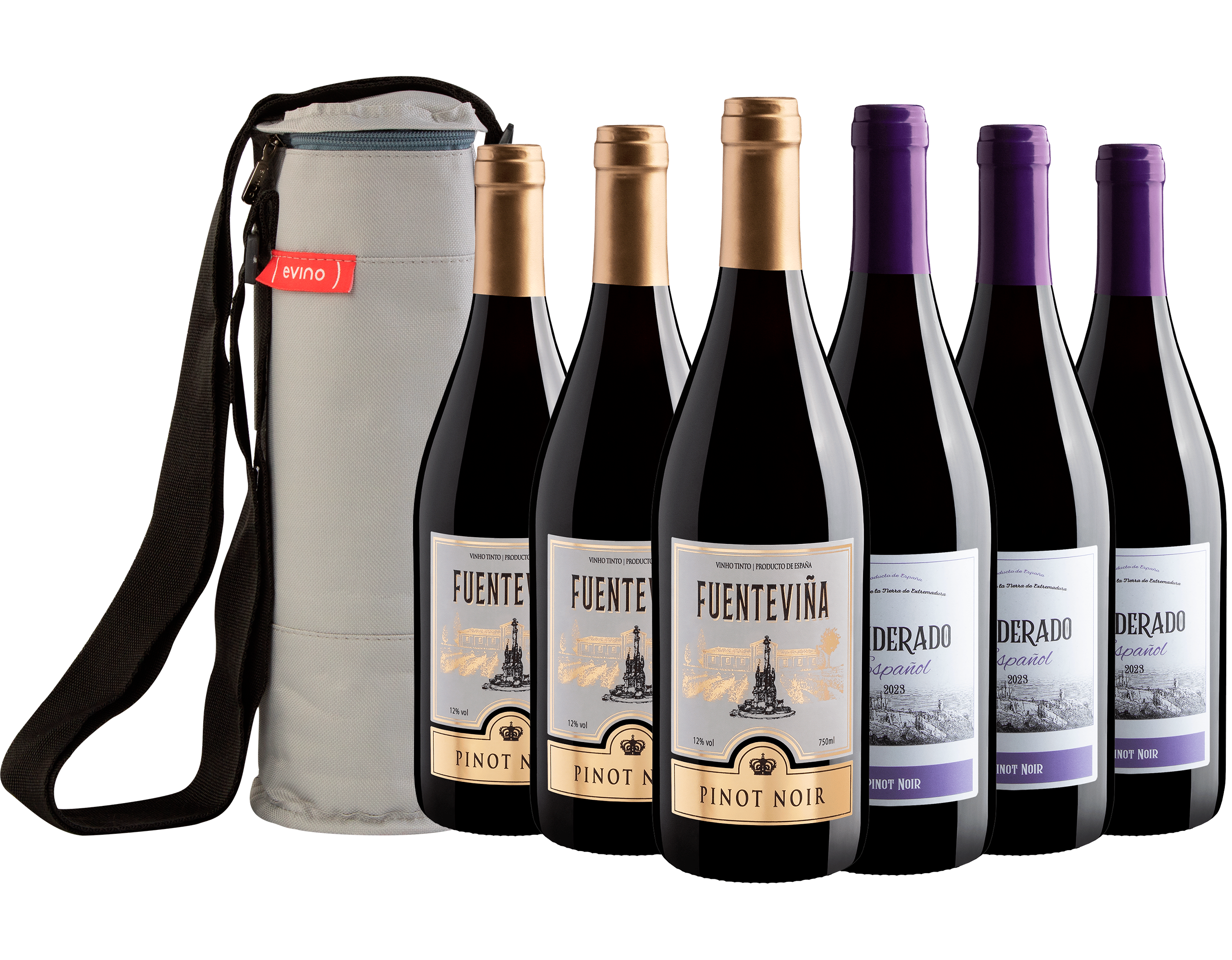 Kit Pinot Noir | 3 Fuenteviña + 3 Ponderado + Bolsa Exclusiva