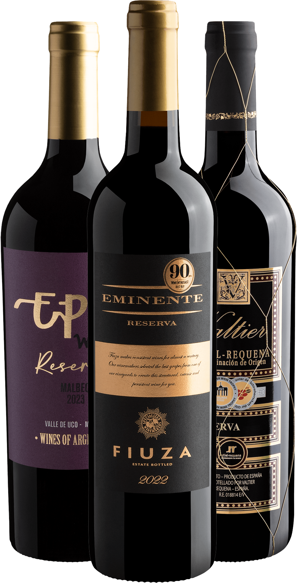 Kit 3 Reservas Best Sellers por R$49,90 cada garrafa