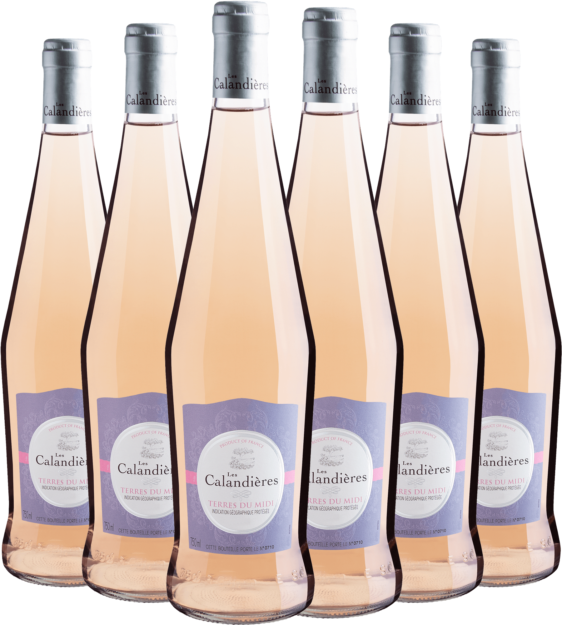 Kit Les Calandières Rosé Terres du Midi IGP: 6 garrafas por R$54,90 cada