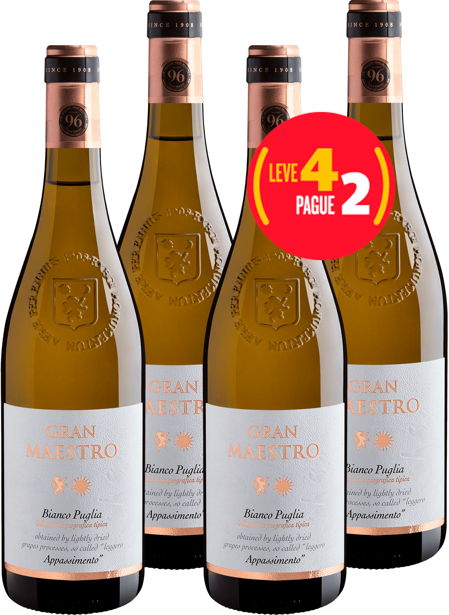 Kit Leve 4 Pague 2 Gran Maestro Bianco Appassimento Puglia IGT  