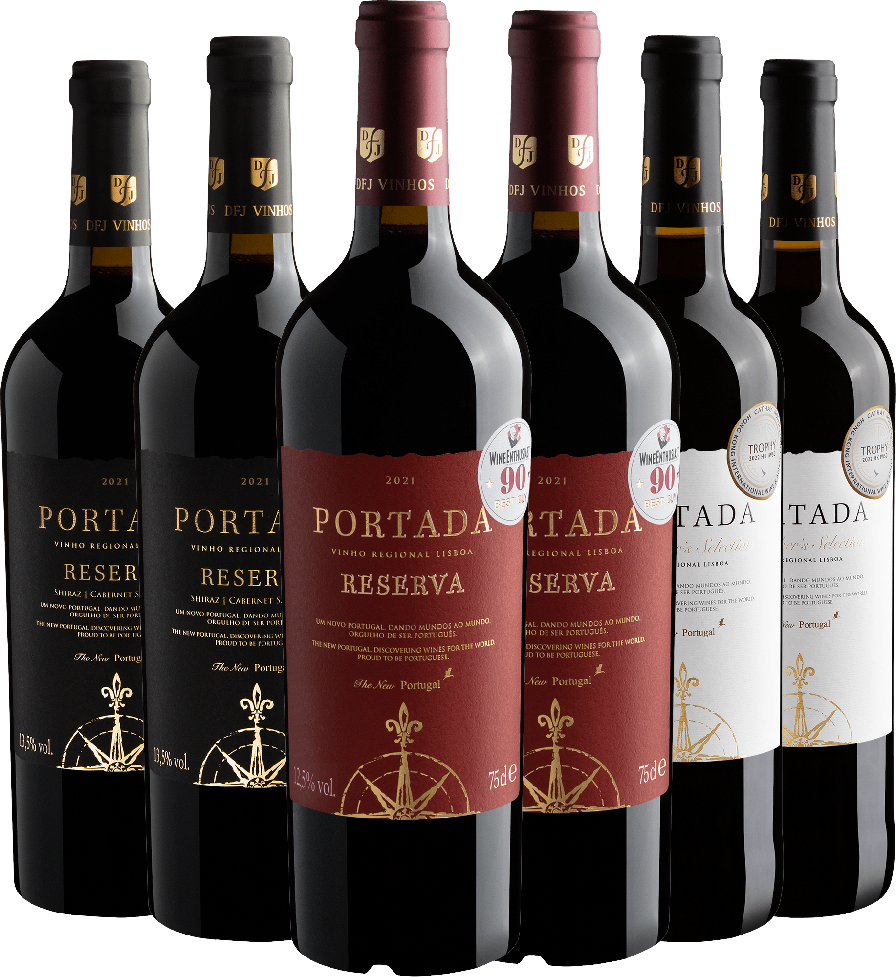 Kit Linha Portada | 2 Reserva + 2 Reserva Black + 2 Winemaker's