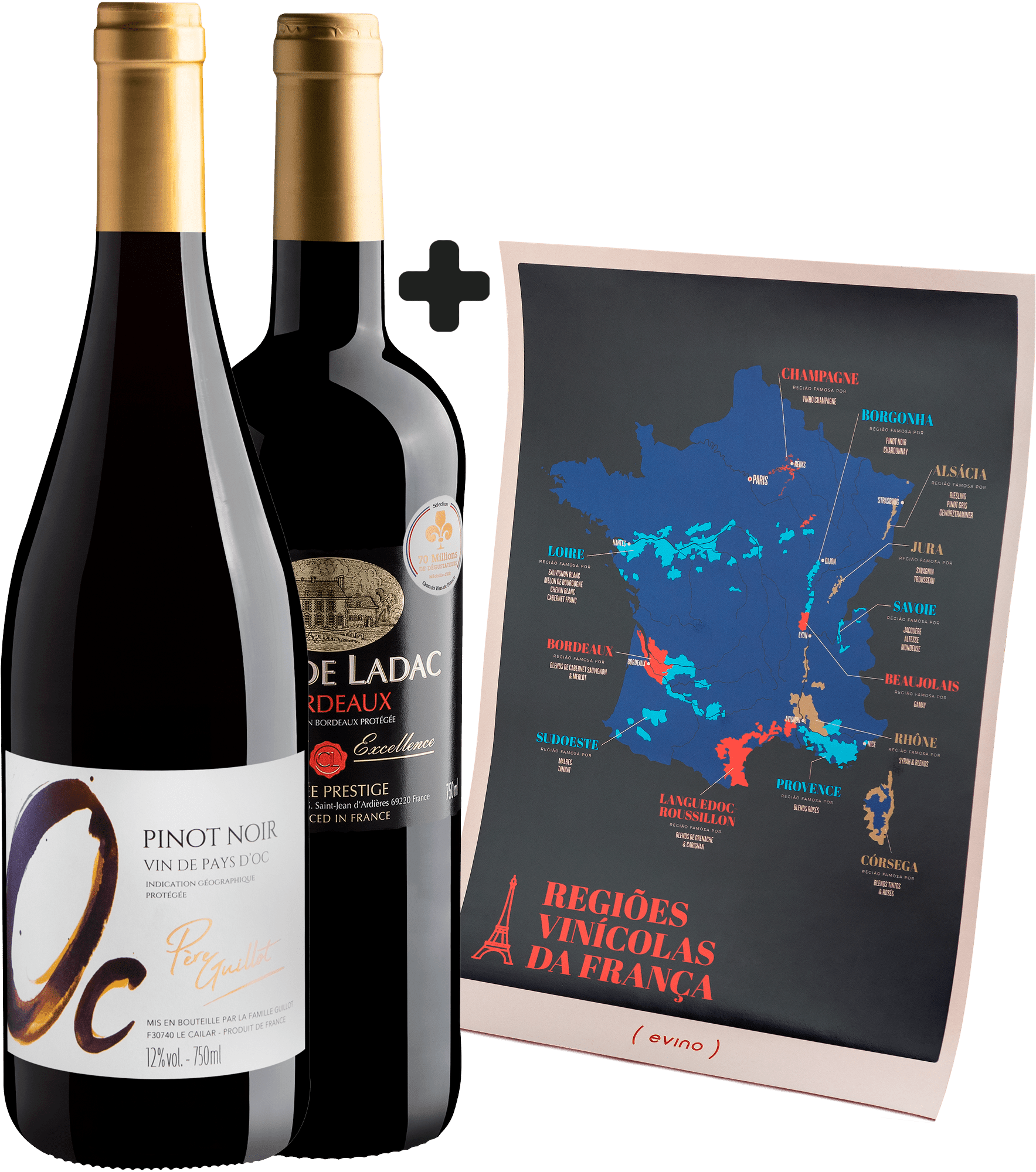 Kit França: Best Sellers + Pôster Regiões Vinícolas