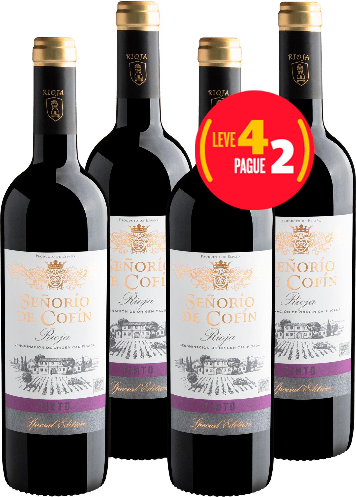 Kit Leve 4 Pague 2 Señorío De Cofín Rioja DOC