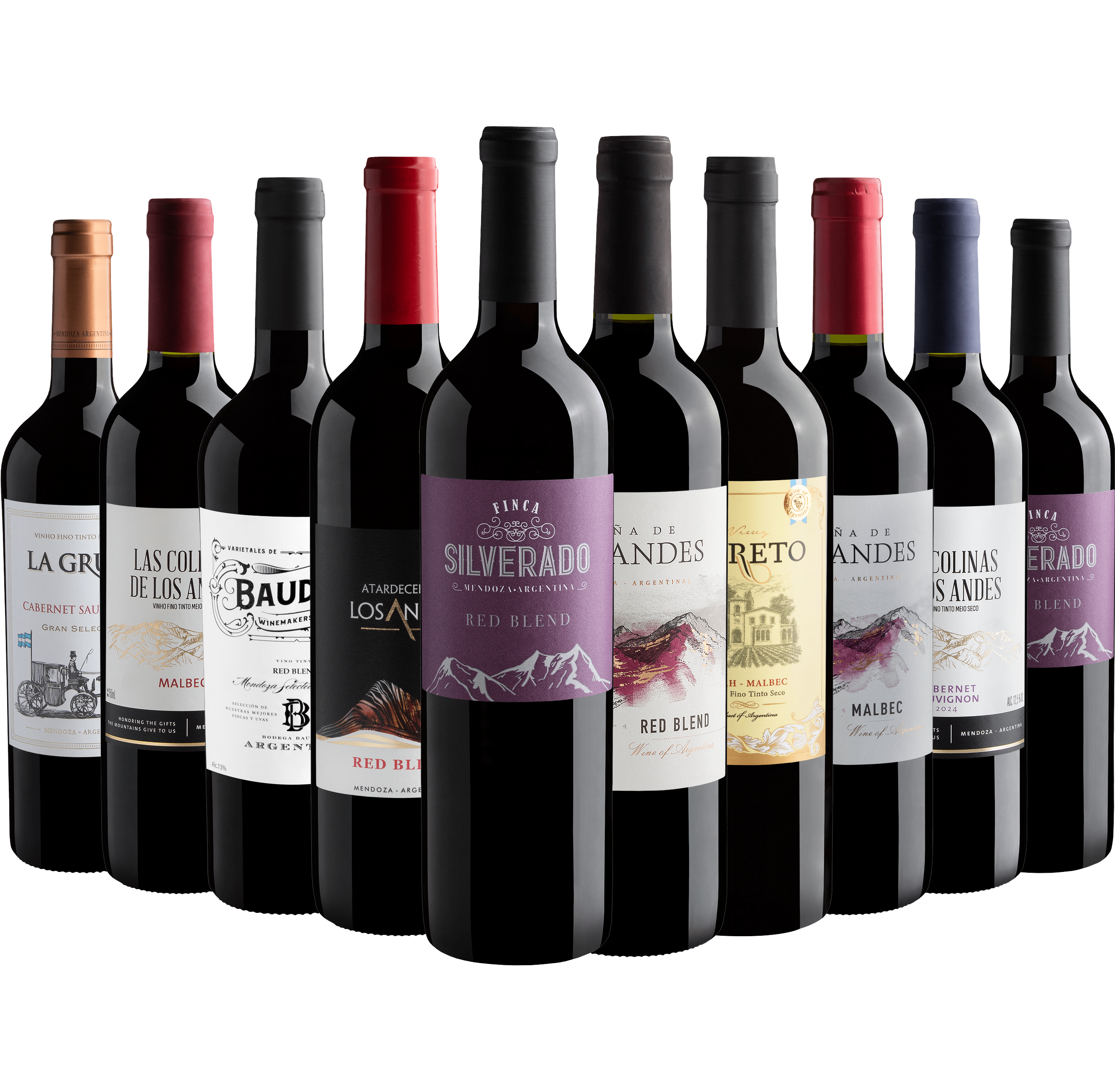 Kit 10 Vinhos Argentinos por R$26,90 cada garrafa*