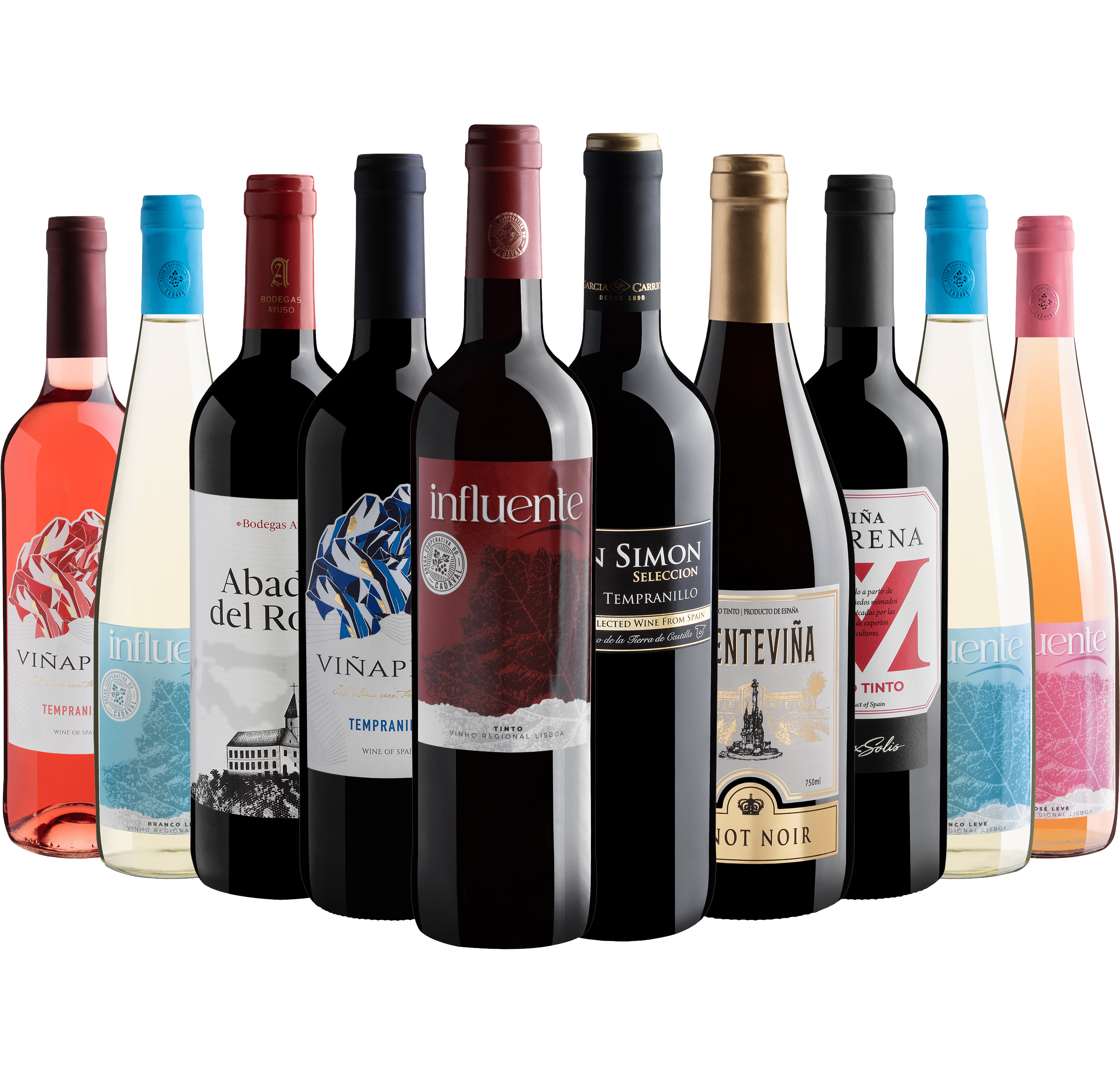 Kit 10 Vinhos do Velho Mundo por R$26,90 cada garrafa*