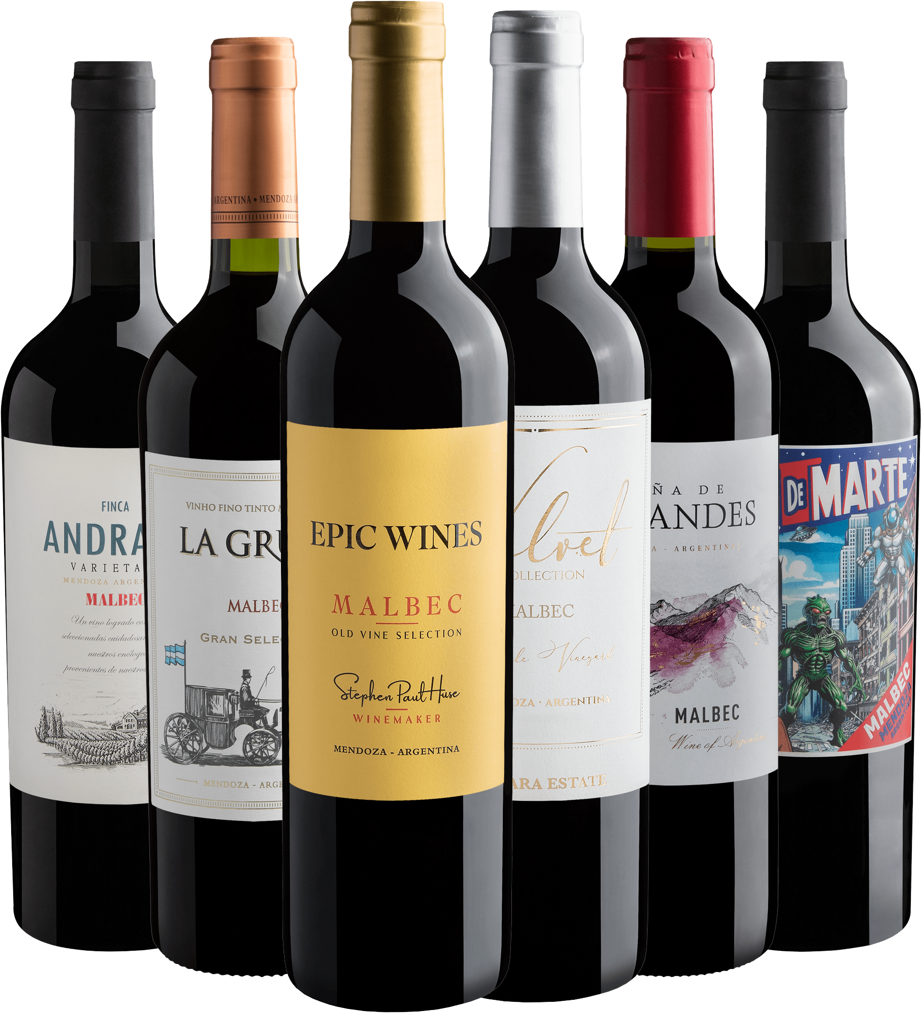 Kit 6 Malbecs Best Sellers por R$34,90 cada garrafa + Frete Grátis*