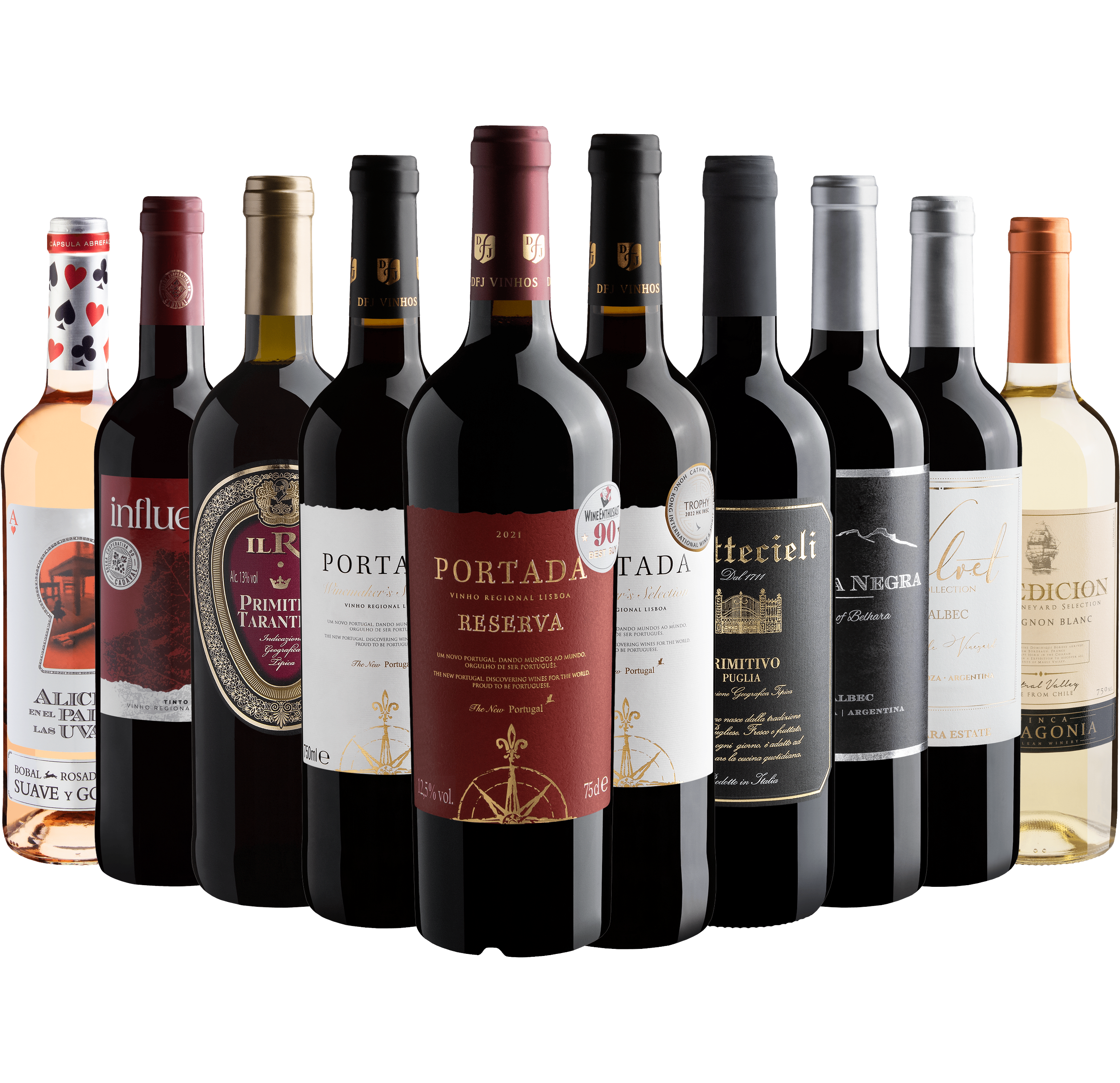 Kit 10 Vinhos por R$39,90 cada garrafa*