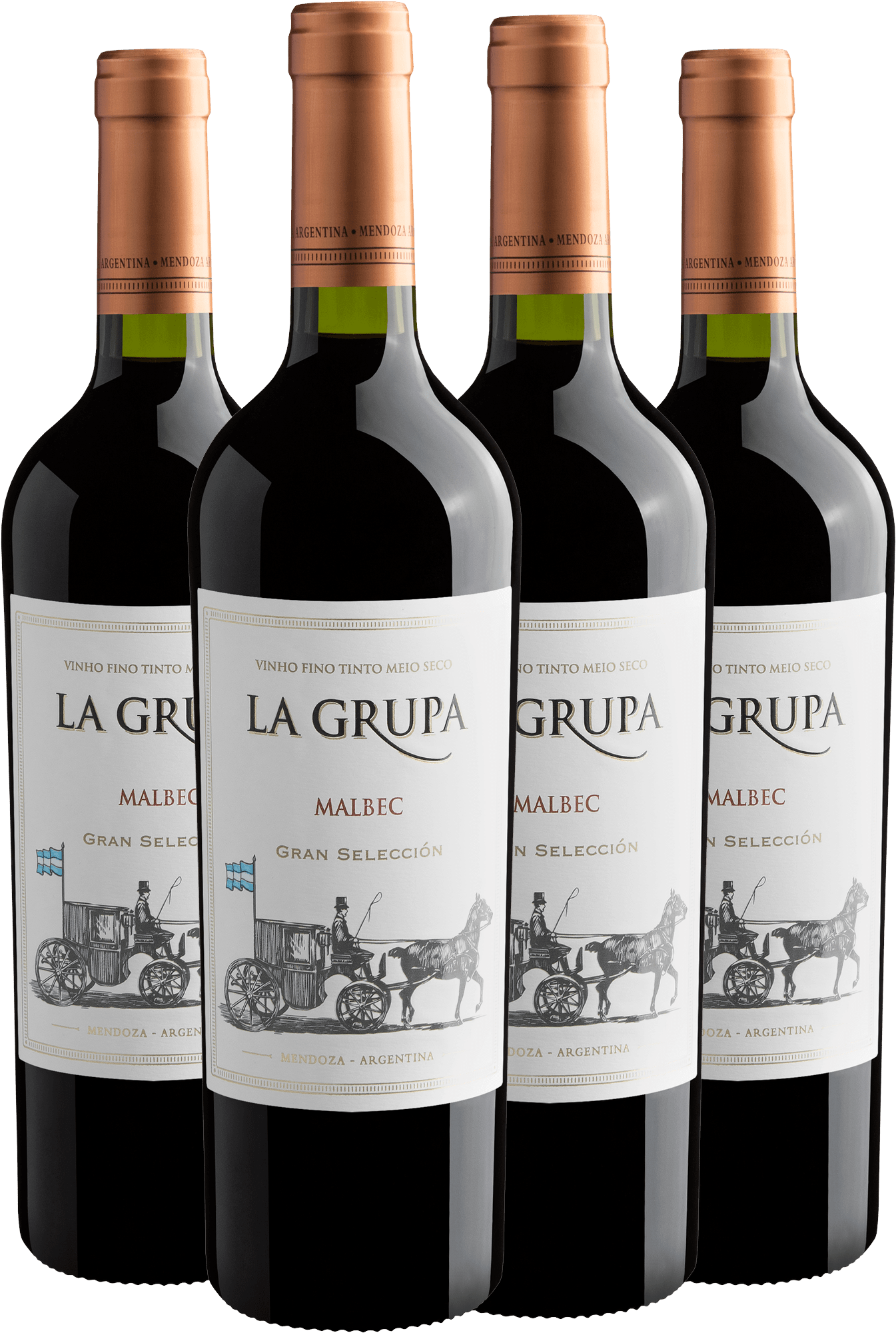 Kit 4 La Grupa Gran Selección Malbec por 32,90 cada garrafa